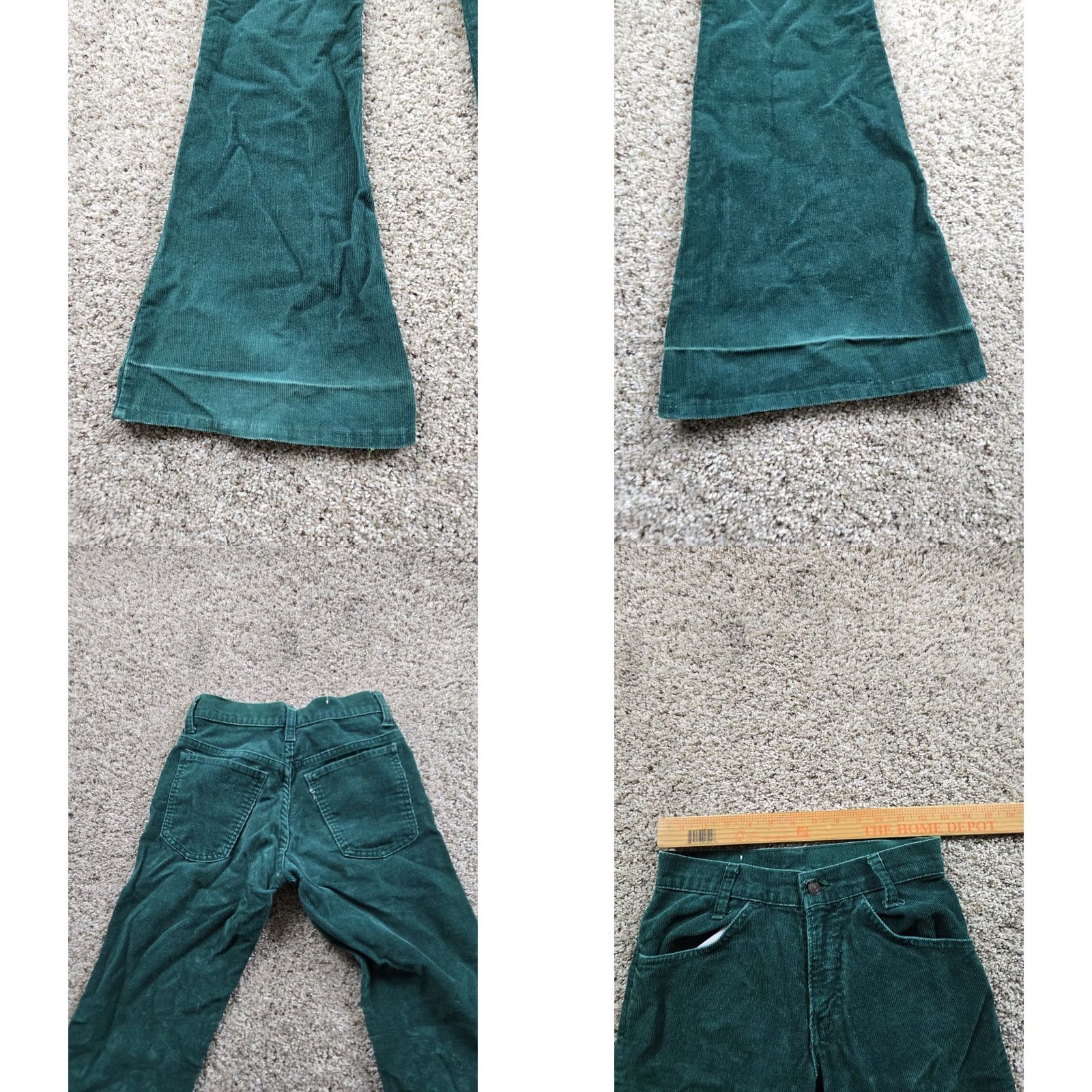 Levi's VINTAGE Levi's Corduroy Pants Women's Green 25X34 Rust Belt Bell Bottom Cotton Western 70s Size 42" / US 20 - 8 Thumbnail