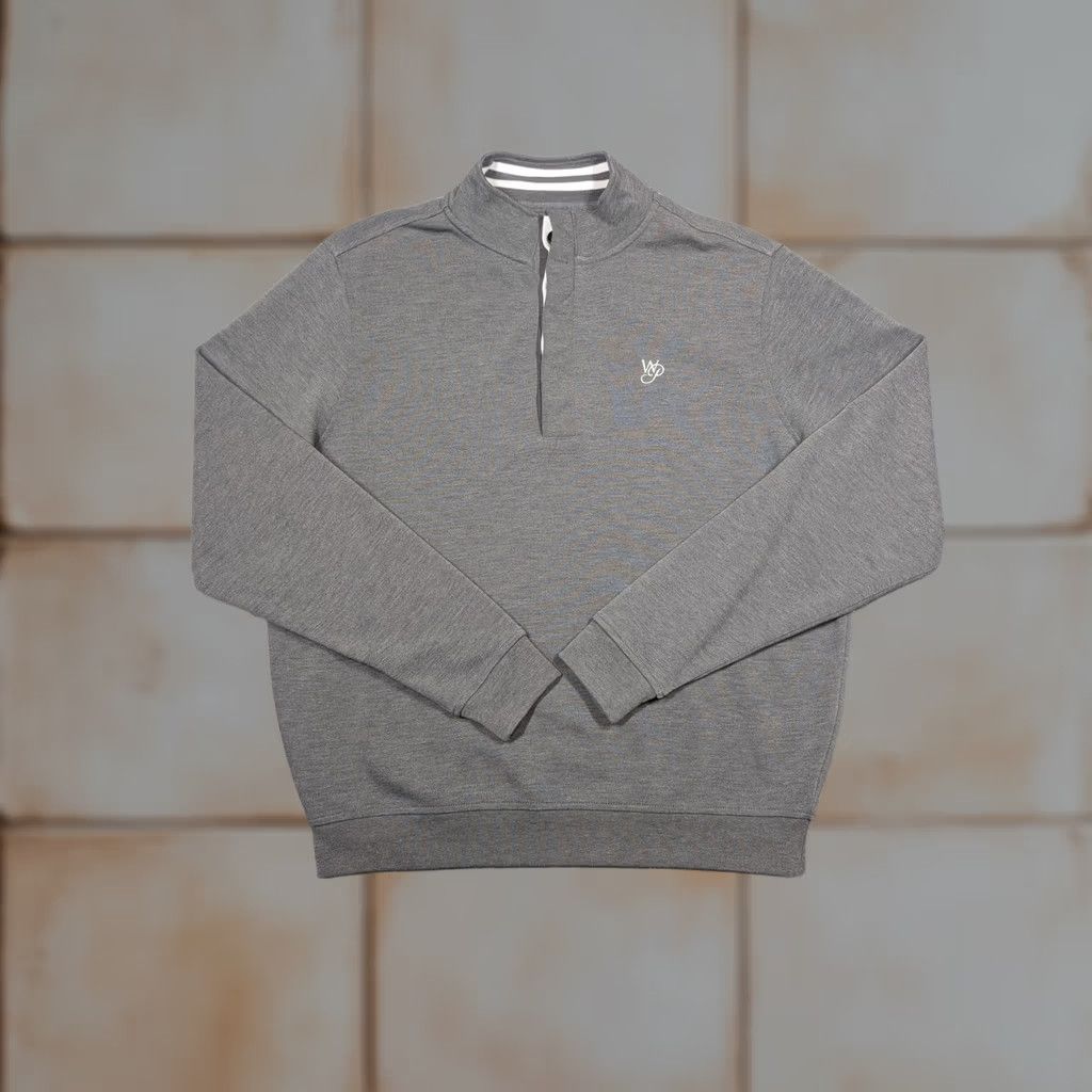 Footjoy FootJoy Pullover Mens M Gray Quarter Zip Golf WP Logo Lightweight Long Sleeve Mock Neck Zip Men’s Casual Activewear Shirt Size US M / EU 48-50 / 2 - 1 Thumbnail