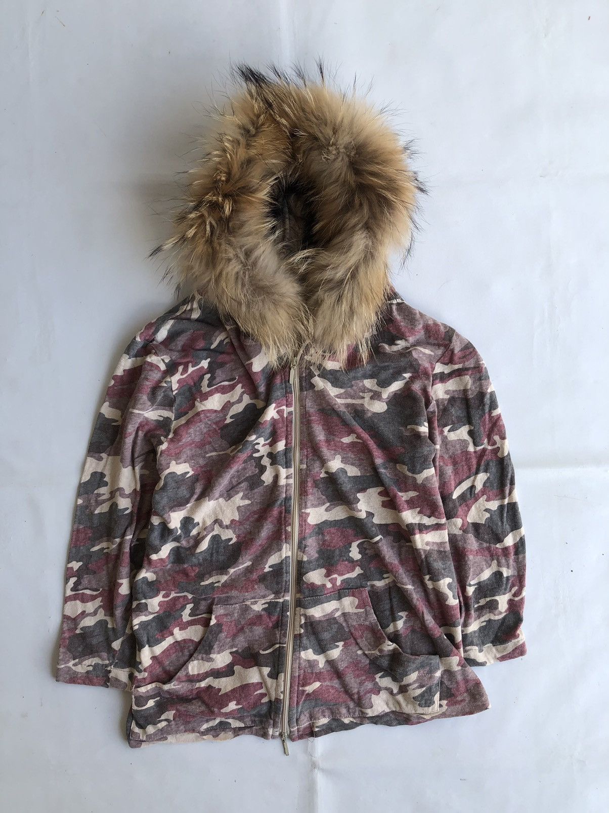 If Six Was Nine Faux Fur Military Hoodie Rock Punk Style Size US L / EU 52-54 / 3 - 1 Thumbnail