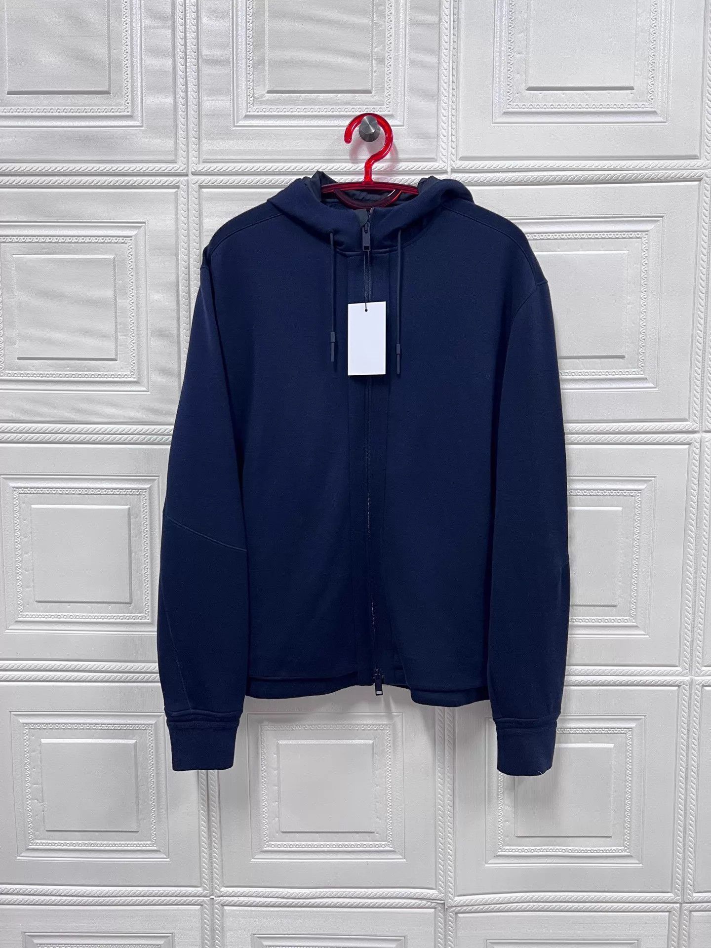 Ermenegildo Zegna Zegna Navy Blue Zip-Front Hooded Jacket M 99 New Size US M / EU 48-50 / 2 - 1 Thumbnail