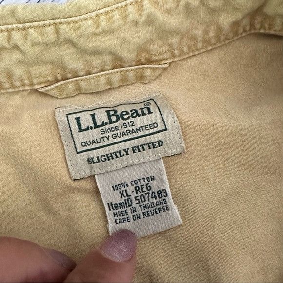 L.L. Bean Vintage L.L. Bean Butter Yellow Cotton Casual Button-Up Shir Size US XL / EU 56 / 4 - 6 Thumbnail