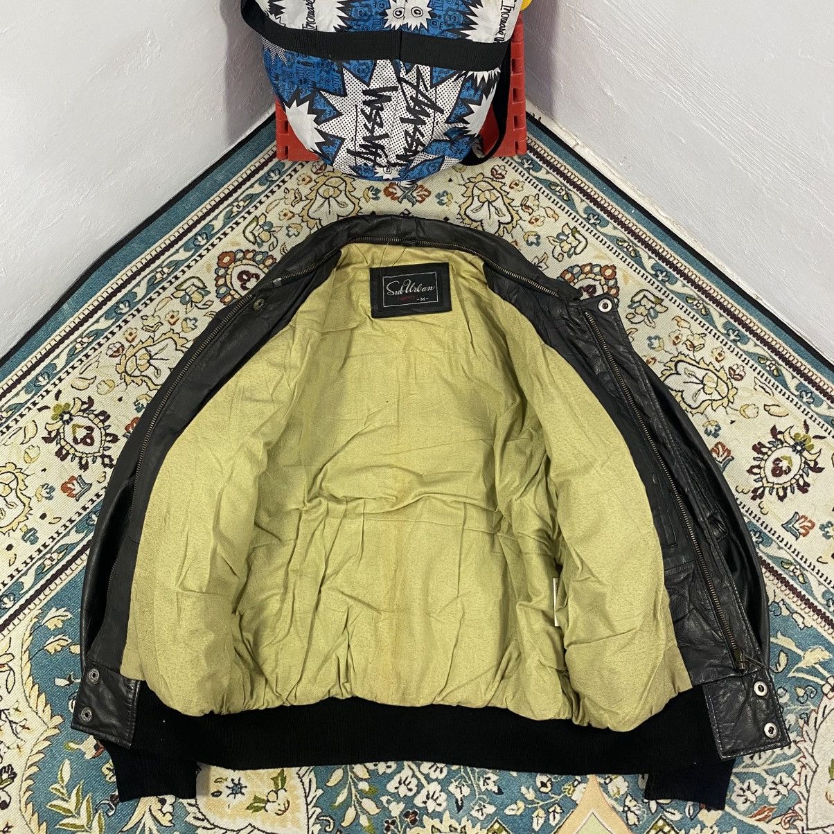 Genuine Leather × Japanese Brand × Vintage 1990s-Vintage Sub Urban Tokyo Guinie Leathers Flight Jacket Size US M / EU 48-50 / 2 - 3 Thumbnail