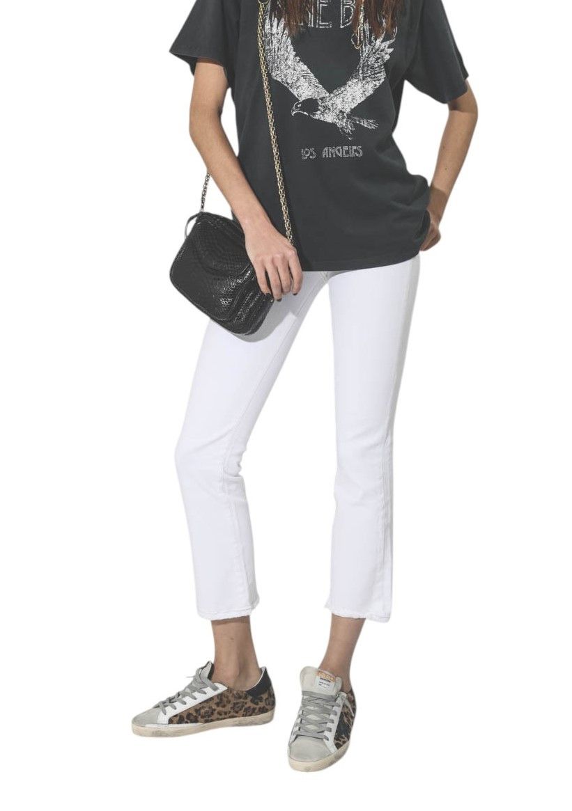 R13 KICK 26 Zip Fly Bale White Bootcut Ankle Jeans 84471 Size 26" / US 2 / IT 38 - 1 Thumbnail