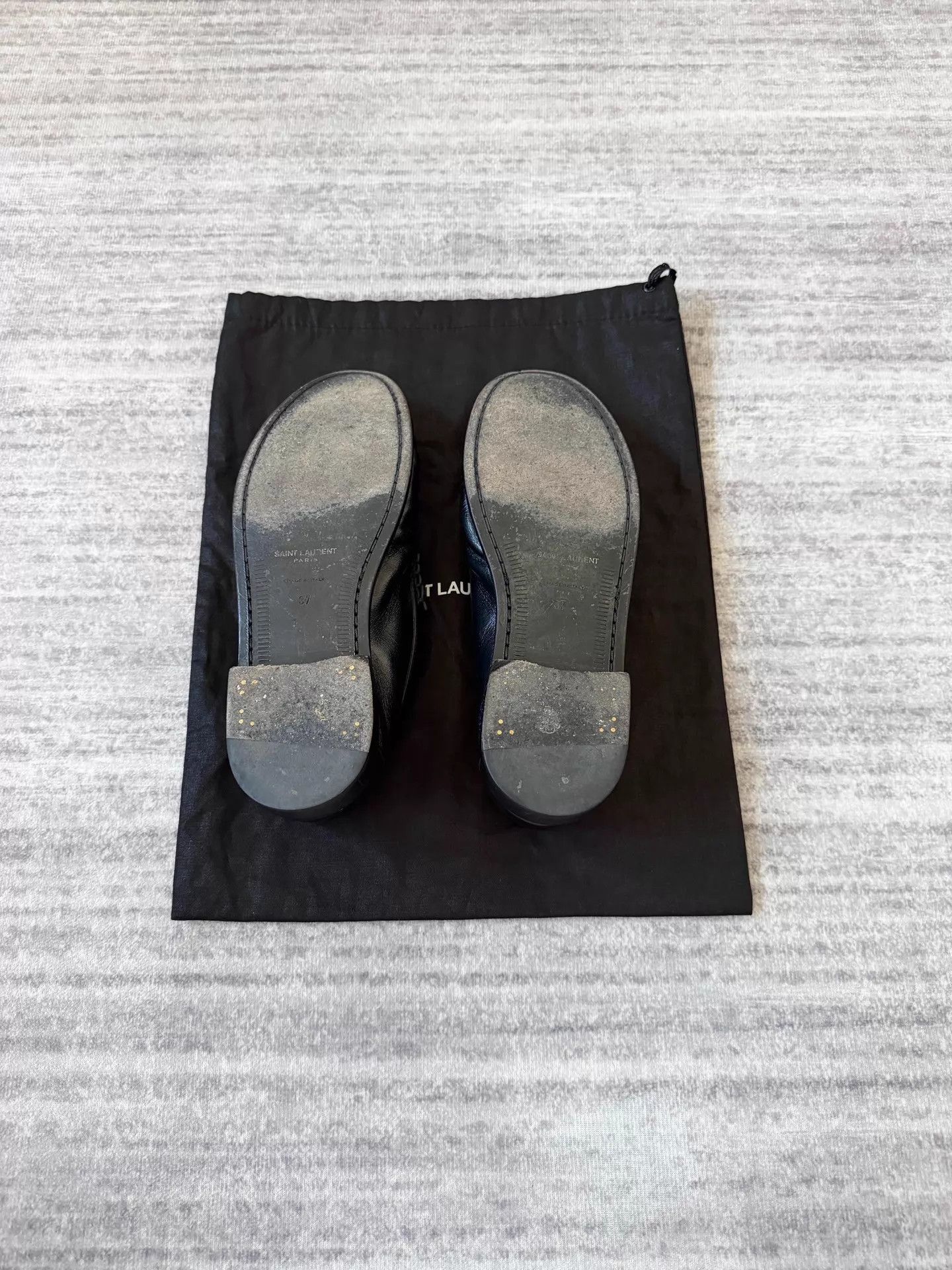 Yves Saint Laurent YSL Women's Eel Skin Pleated Loafer Size US 6.5 / IT 36.5 - 6 Thumbnail