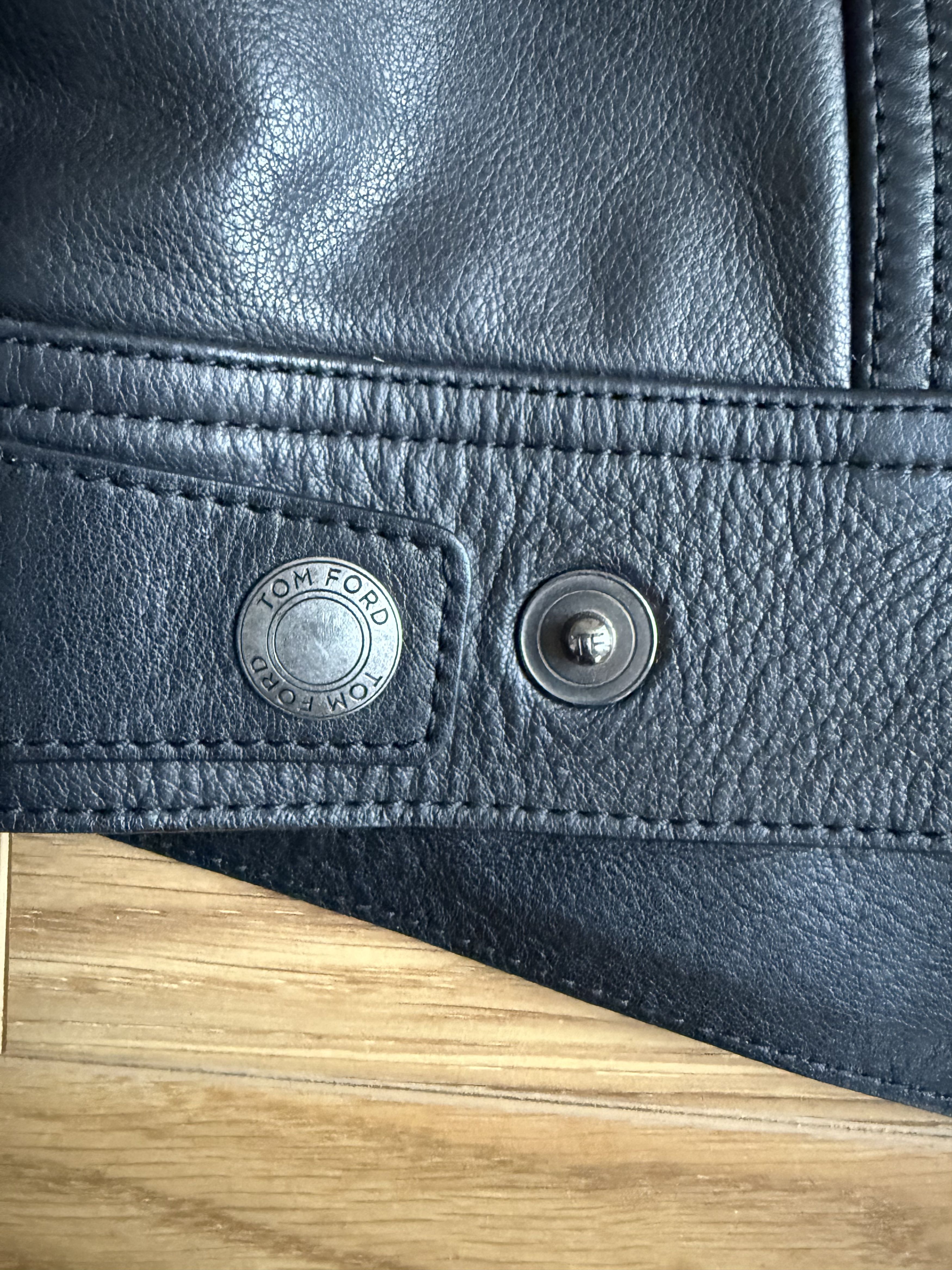 Tom Ford Tom Ford Icon Cafe Racer Leather Jacket (Black Calf) Size US S / EU 44-46 / 1 - 8 Thumbnail