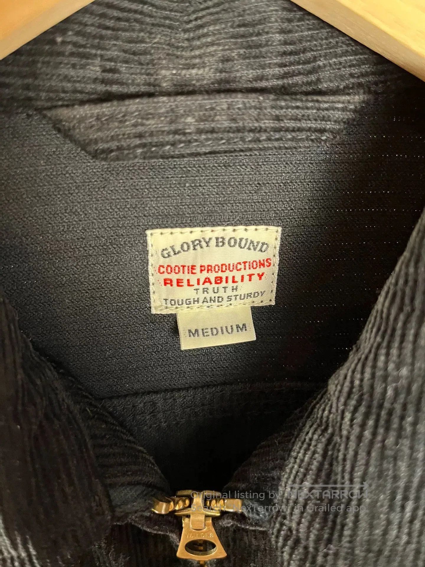 Japanese Brand Cootie Black Corduroy Motorcycle Jacket. Size US M / EU 48-50 / 2 - 5 Thumbnail