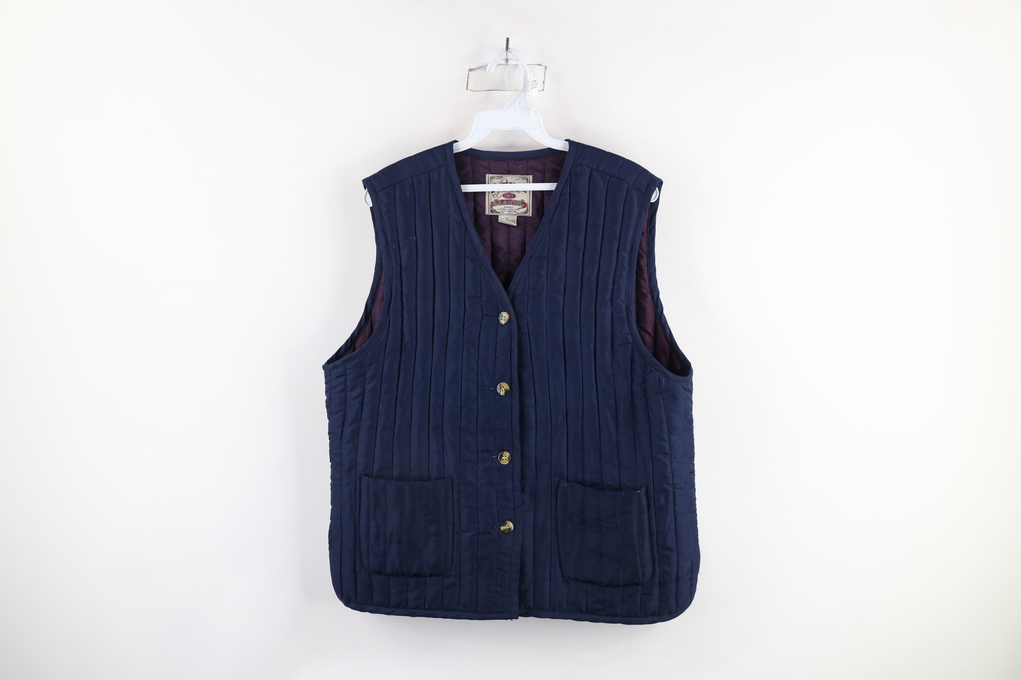 Vintage Vintage 90s Streetwear Silk Quilted Puffer Vest Jacket Size L / US 10 / IT 46 - 1 Thumbnail