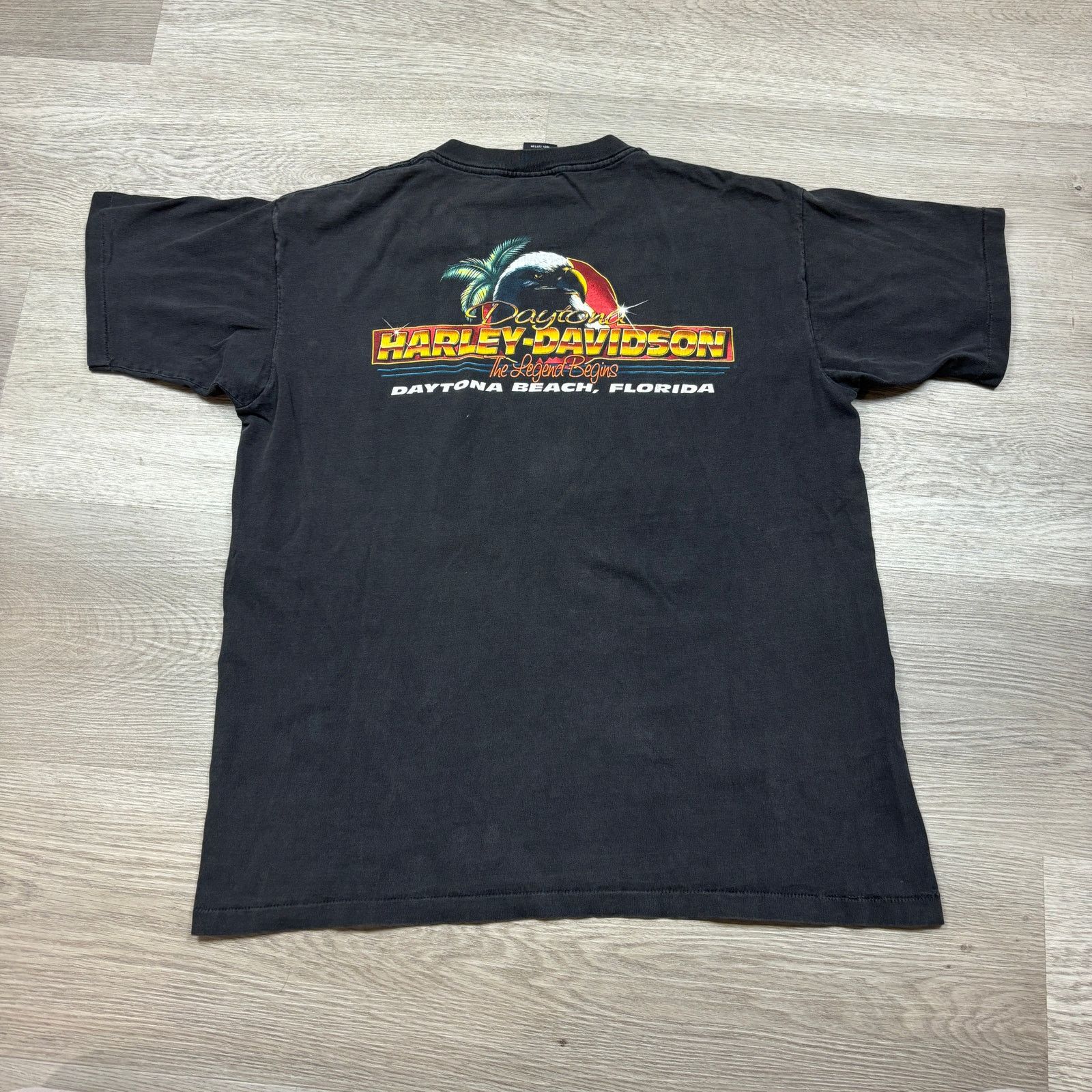 Harley Davidson × Vintage VTG 1994 Harley Davidson Eagle Flames Shirt Men's L Holubek Size US L / EU 52-54 / 3 - 3 Thumbnail