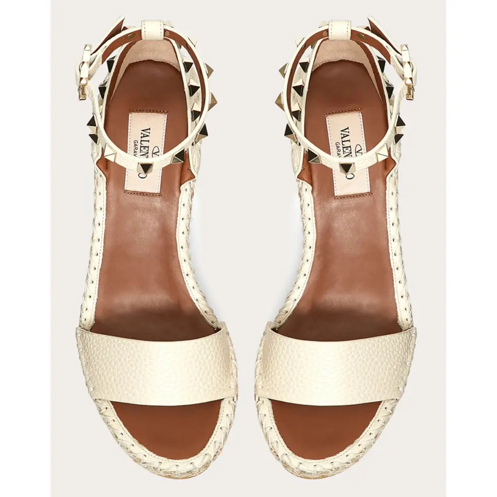 Valentino Rockstud Ankle Strap Platform Wedge Sandal Heel 41 Size US 11 / IT 41 - 7 Thumbnail