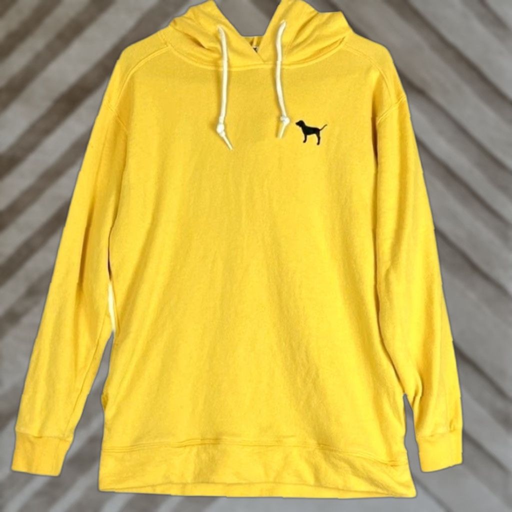 Vintage VINTAGE Victoria's Secret Pink Womens Sweatshirt Pullover Hooded Yellow XS Regular Sweatshirt Women Size XS / US 0-2 / IT 36-38 - 1 Thumbnail
