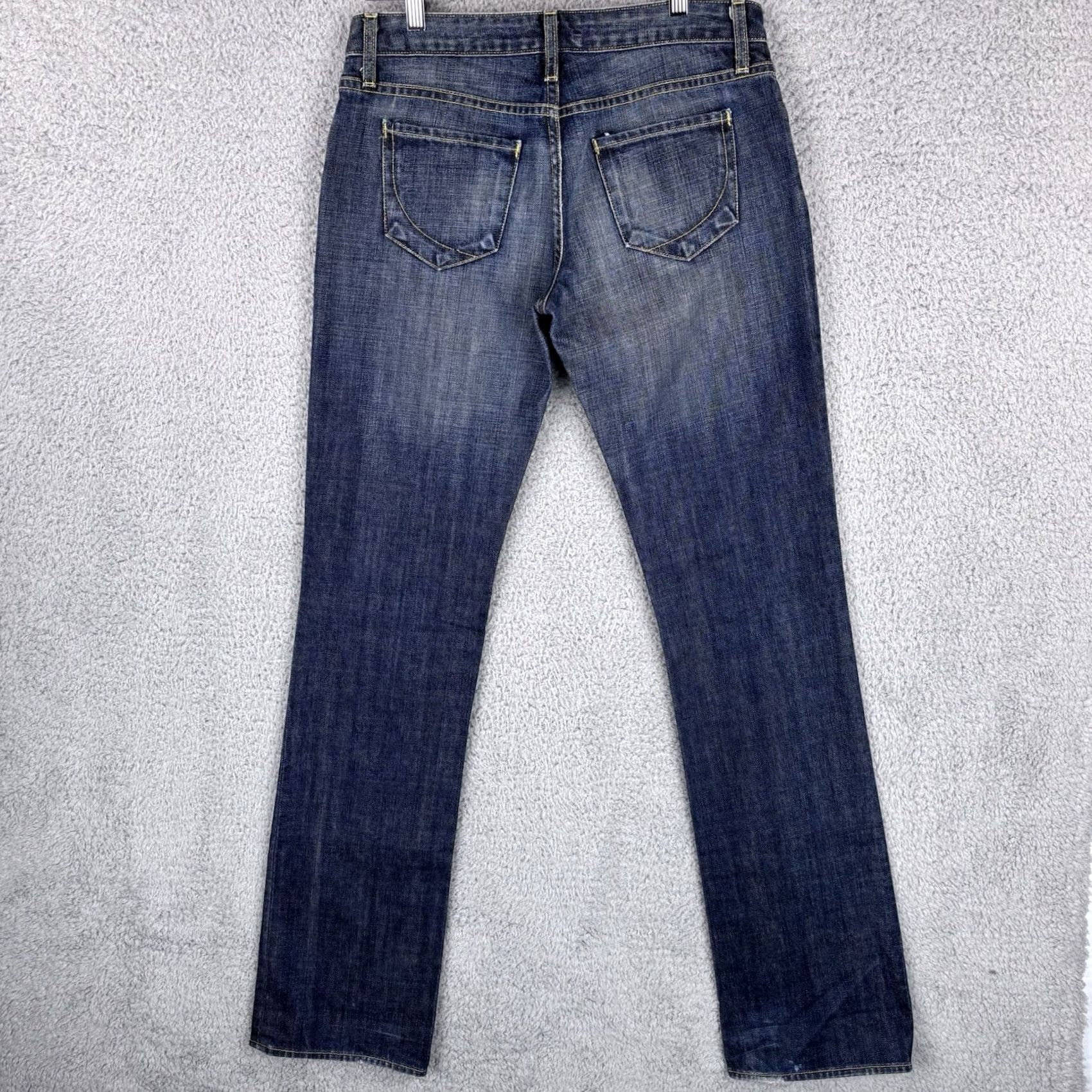 Denime VINTAGE Paper Denim & Cloth Jeans Womens 28 Slim Low Rise 5-Pocket Denim Blue 30x36 US Made Ladies Mens? Size 30" / US 8 / IT 44 - 7 Thumbnail