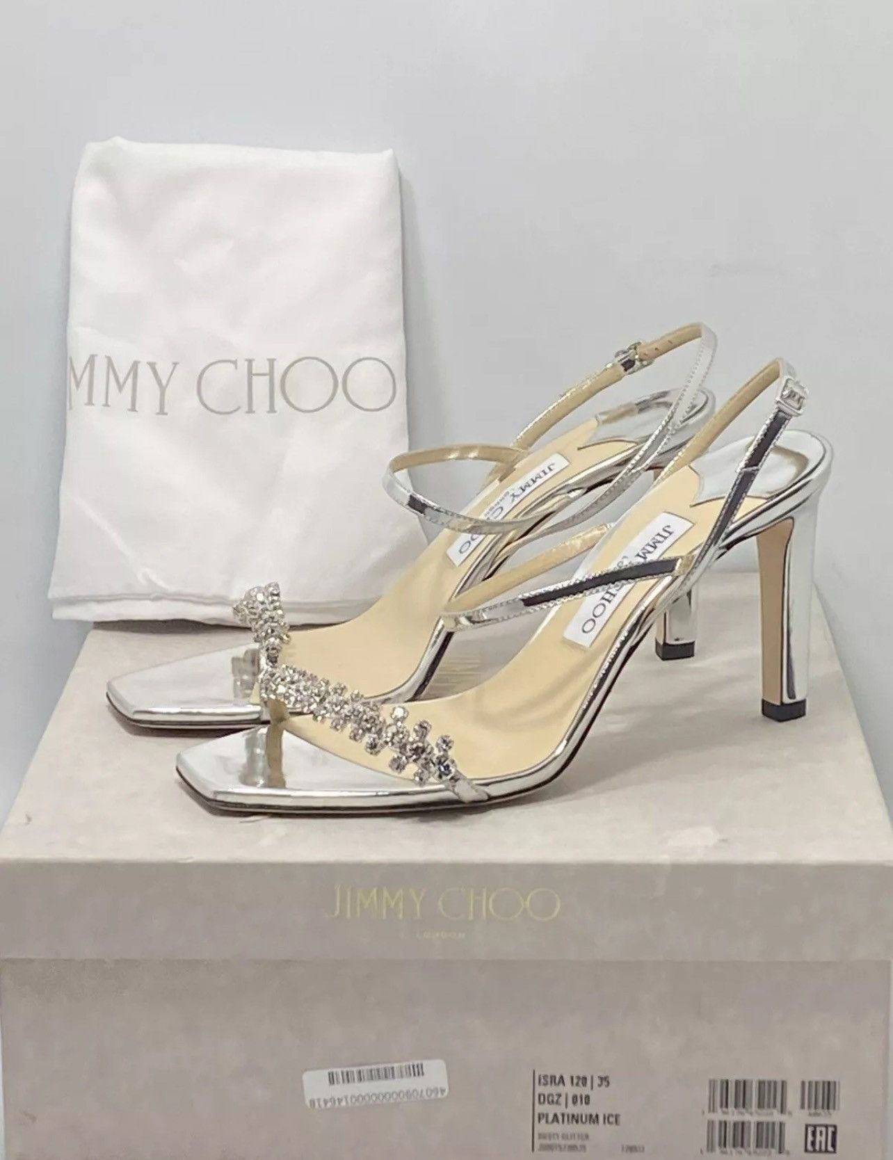 Jimmy Choo Jimmy Choo Meira Embellished Patent Leather Sandals size 39 Size US 9 / IT 39 - 11 Thumbnail