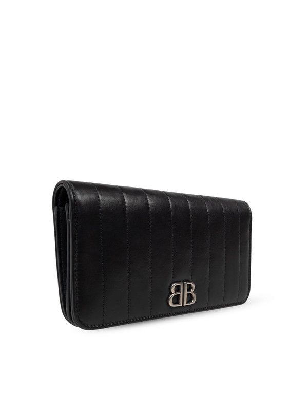 Balenciaga o1srvl11e0325 Size: OS / Monaco Vertical Long Wallet Black Size ONE SIZE - 4 Thumbnail
