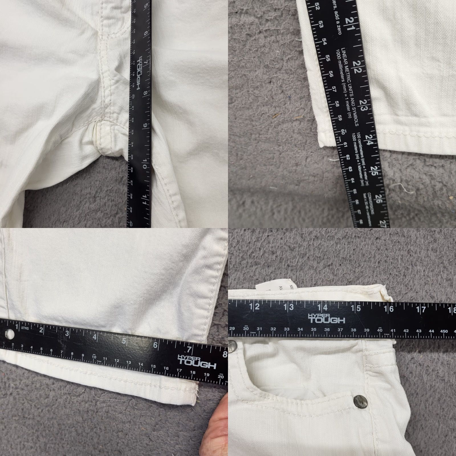 Nine West Nine West Capri Jeans White Denim Bling Embroidered Missy 10 Womens Regular Pants - 5-Pocket Knit? Size 32" / US 10 / IT 46 - 8 Thumbnail