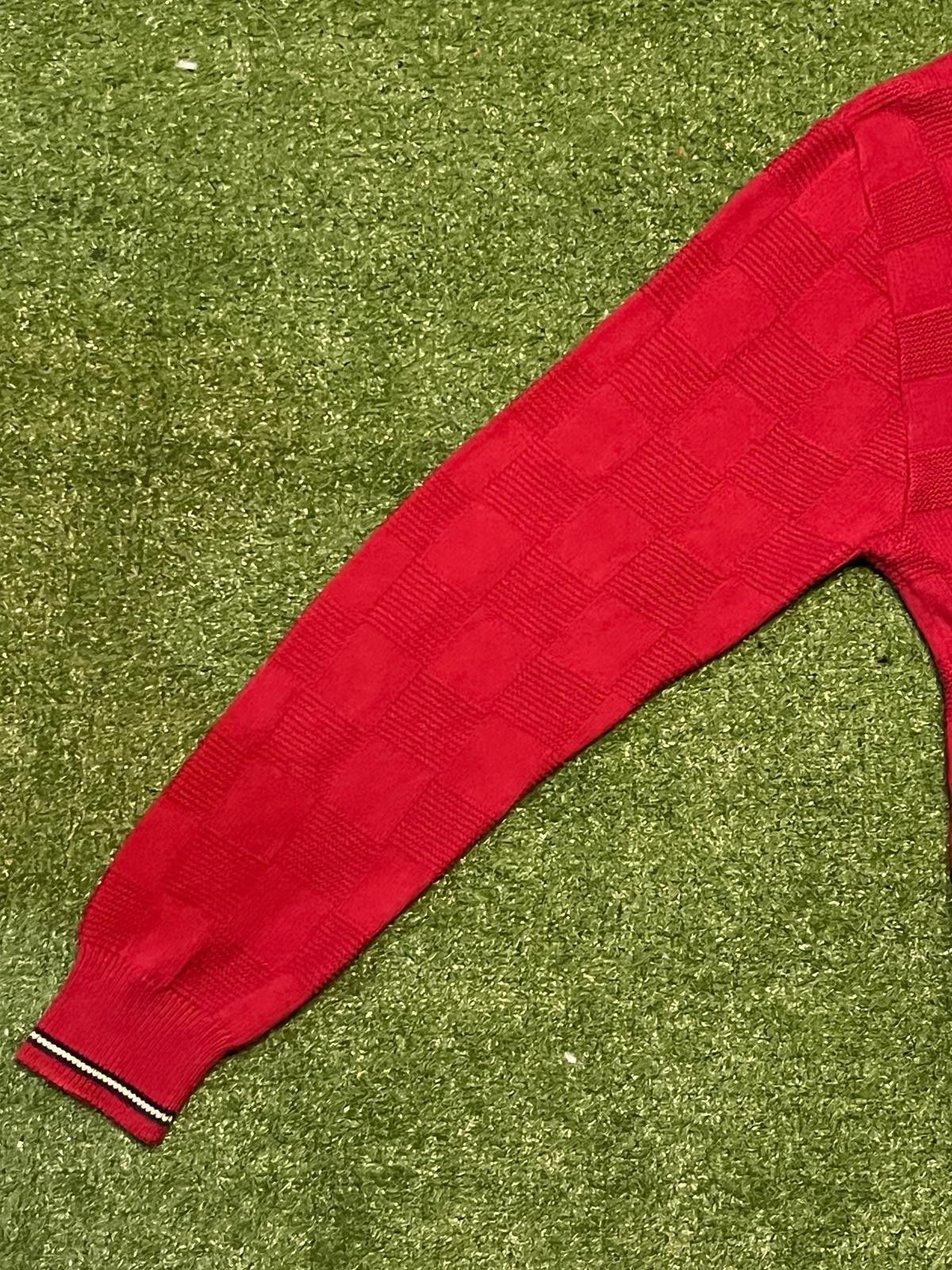 Unknown London Men's Red Crew Neck Sweater with Golf Embroidery Size US M / EU 48-50 / 2 - 6 Thumbnail