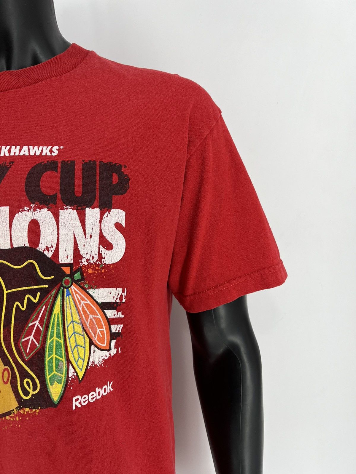 NHL × Reebok × Vintage Reebok Chicago Blackhawks Hockey 2013 Stanley Cup Champions Size US L / EU 52-54 / 3 - 9 Thumbnail