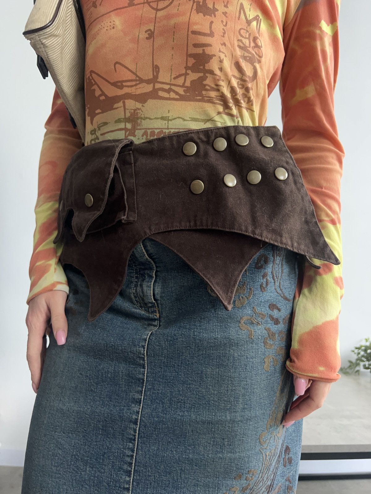 Handmade × Vintage Vintage Hand Made Avant Garde Belt with pockets Size ONE SIZE - 10 Thumbnail