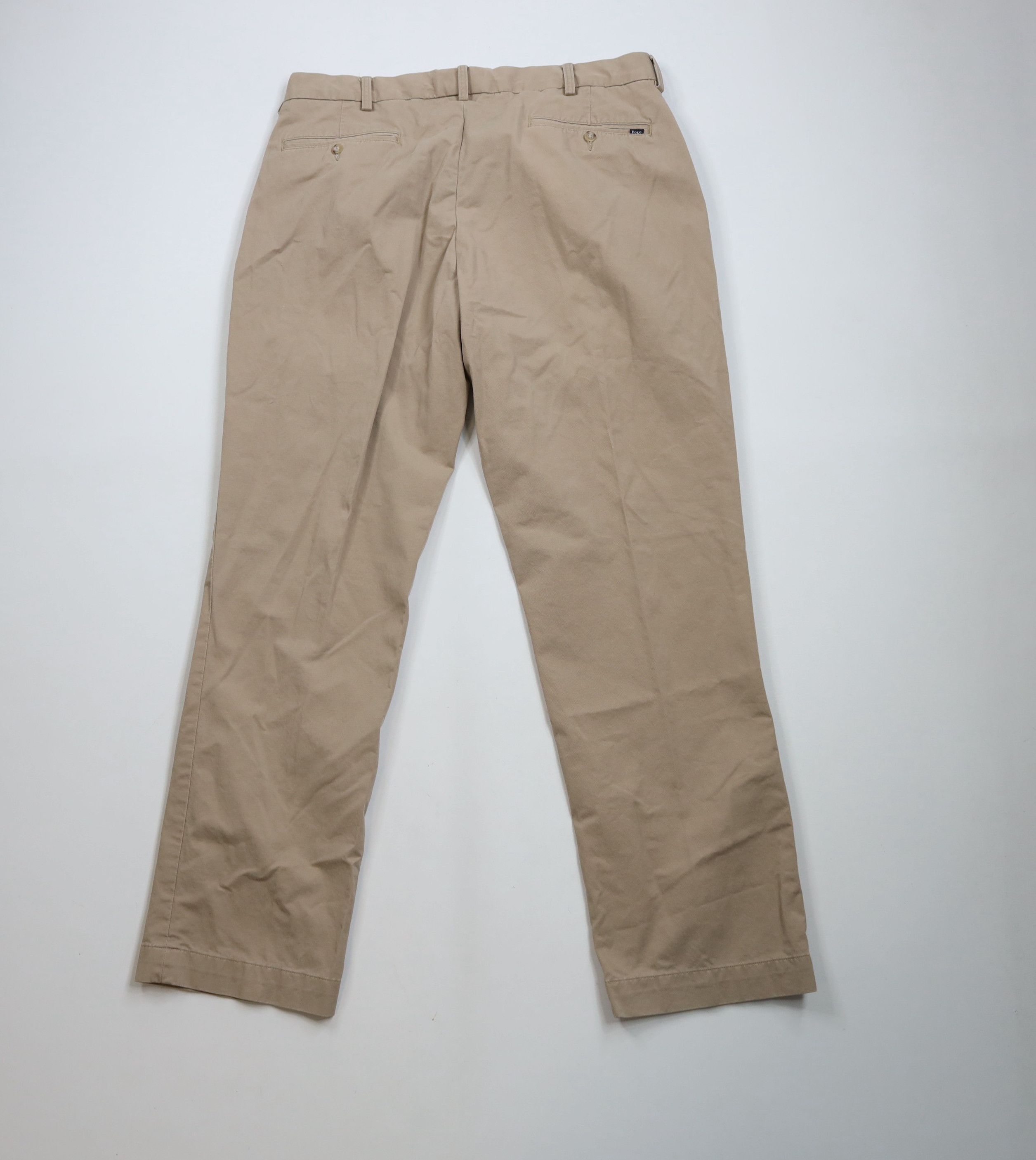 Ralph Lauren × Vintage Vintage Ralph Lauren Wide Leg Chino Pants Trousers Beige Size US 36 / EU 52 - 9 Thumbnail