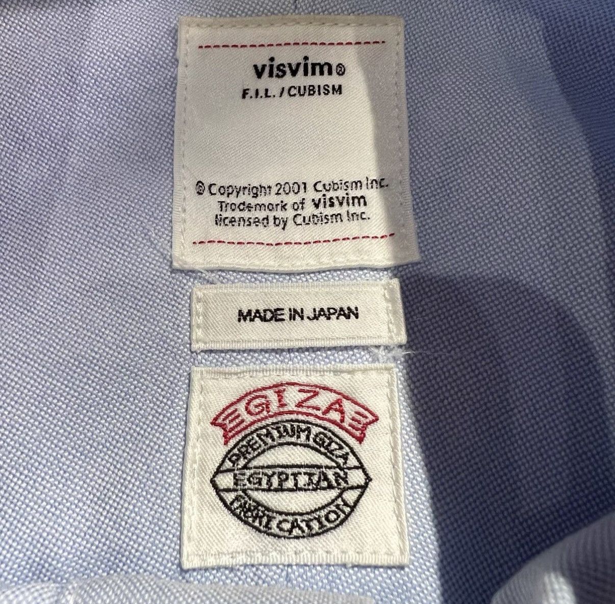 Visvim VISVIM Blue Water-Drop Fabric & Plaid Paneled Shirt Size US L / EU 52-54 / 3 - 4 Thumbnail