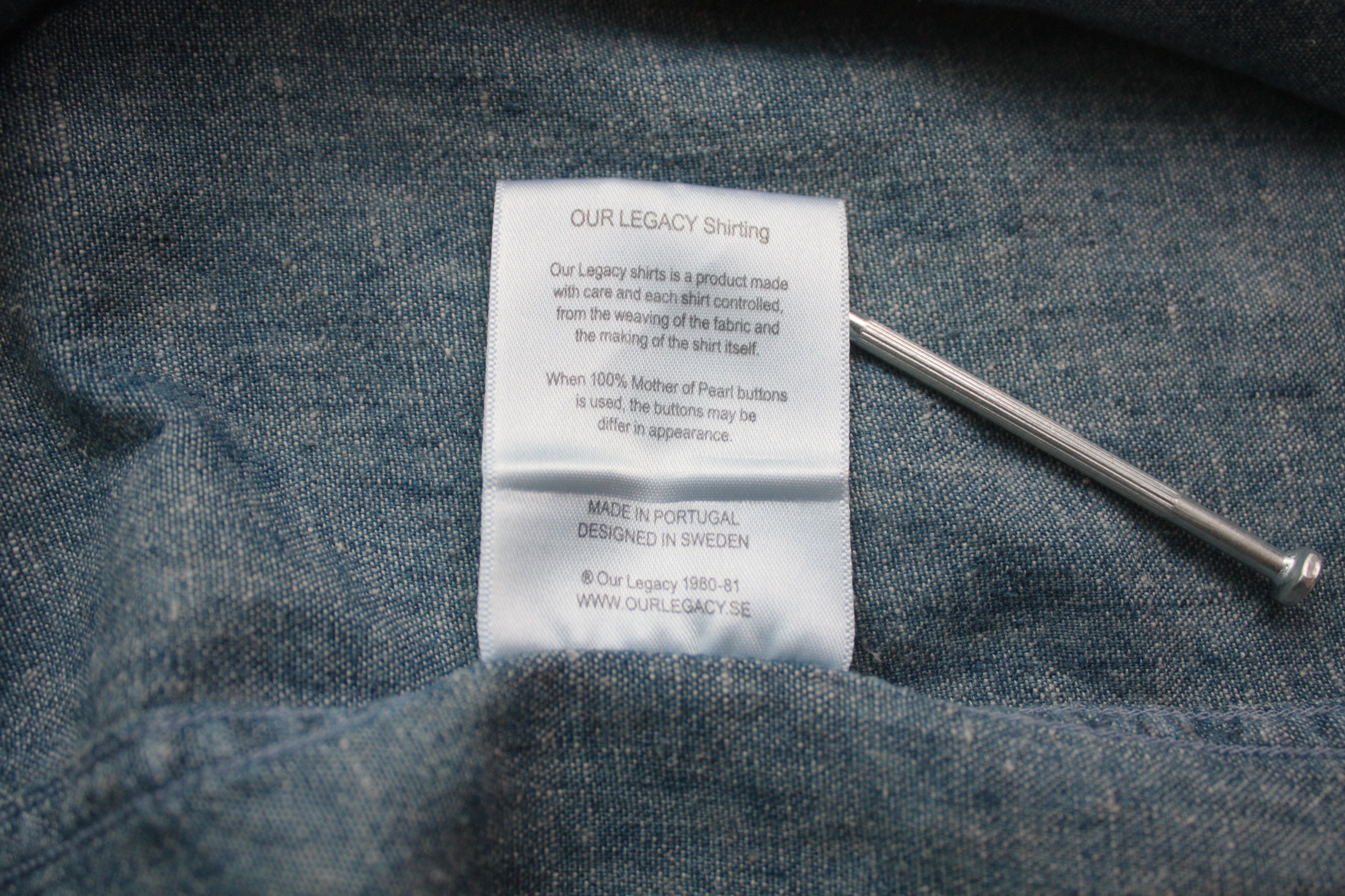 Our Legacy Our Legacy Blue Long Sleeve Shirt Men's Small Size US S / EU 44-46 / 1 - 10 Thumbnail