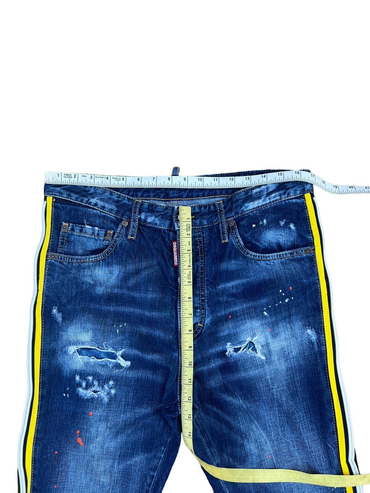 Dsquared2 Dsquared2 Made in Italy Hybrid Denim Side Tape Jeans Size US 32 / EU 48 - 5 Thumbnail