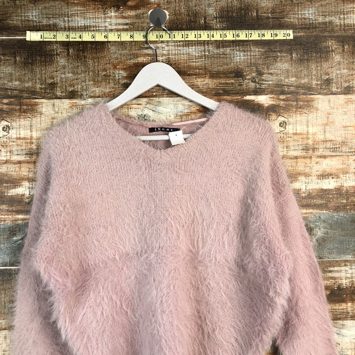 Homespun Knitwear DLL Ingni Pink Mohair shaggy fur Knitwear #C234 Size S / US 4 / IT 40 - 2 Thumbnail