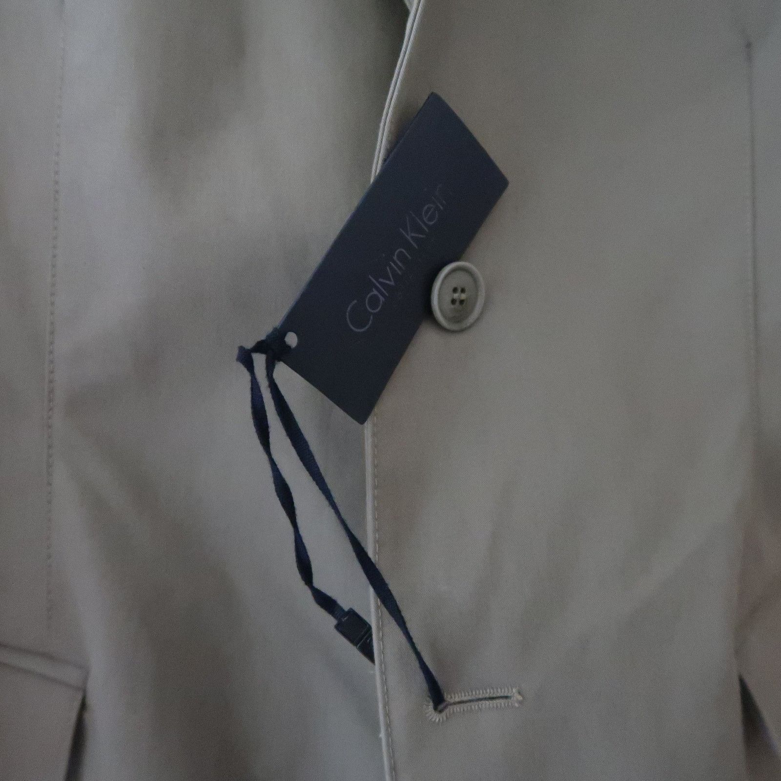 Calvin Klein COLLECTION 38 Taupe Cotton Blend Notch Lapel Sport Coat Size US S / EU 44-46 / 1 - 6 Thumbnail