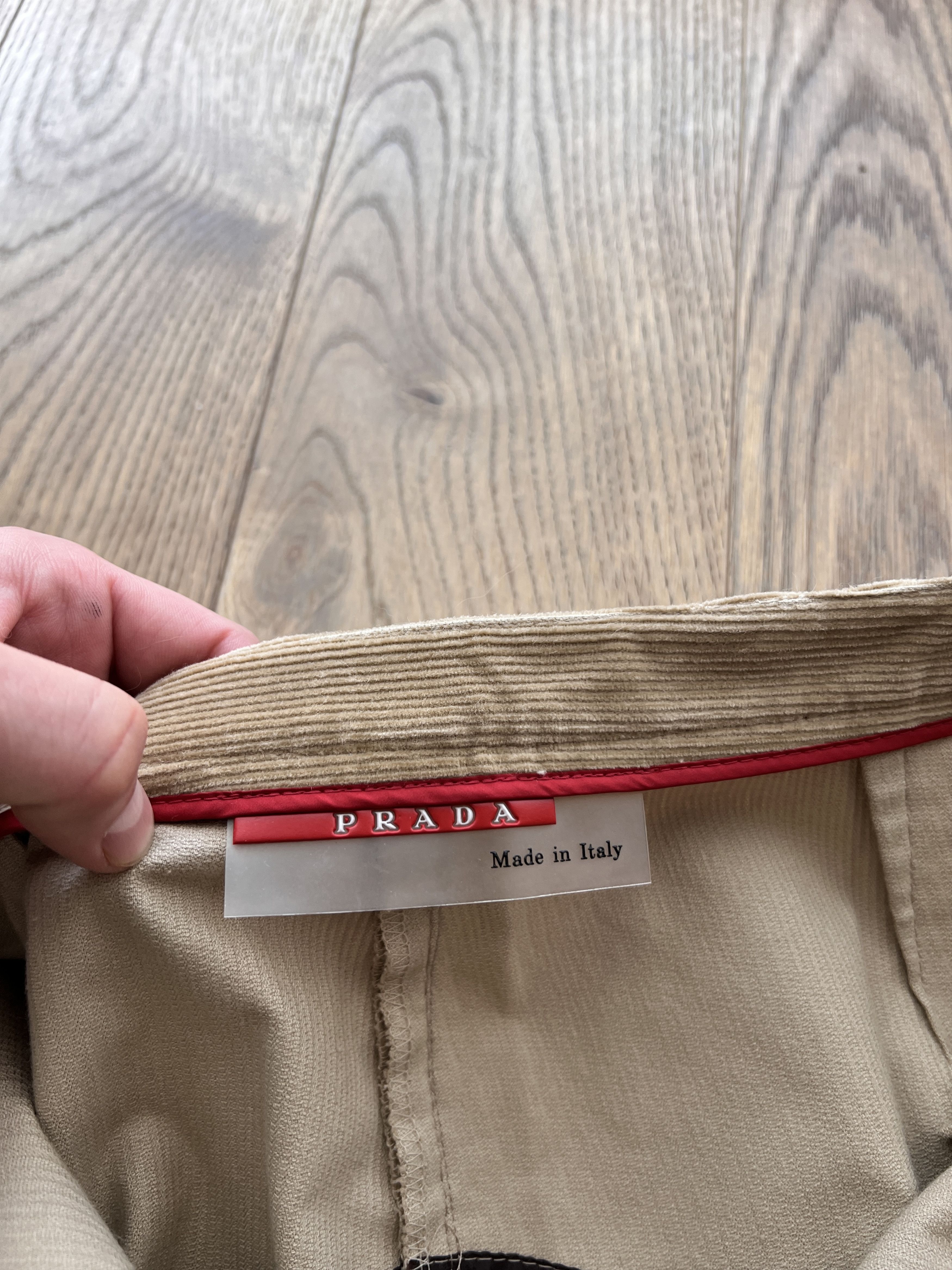 Prada Prada VTG 2000s corduroy bootcut flared pants luxury red tab Size US 31 - 20 Thumbnail