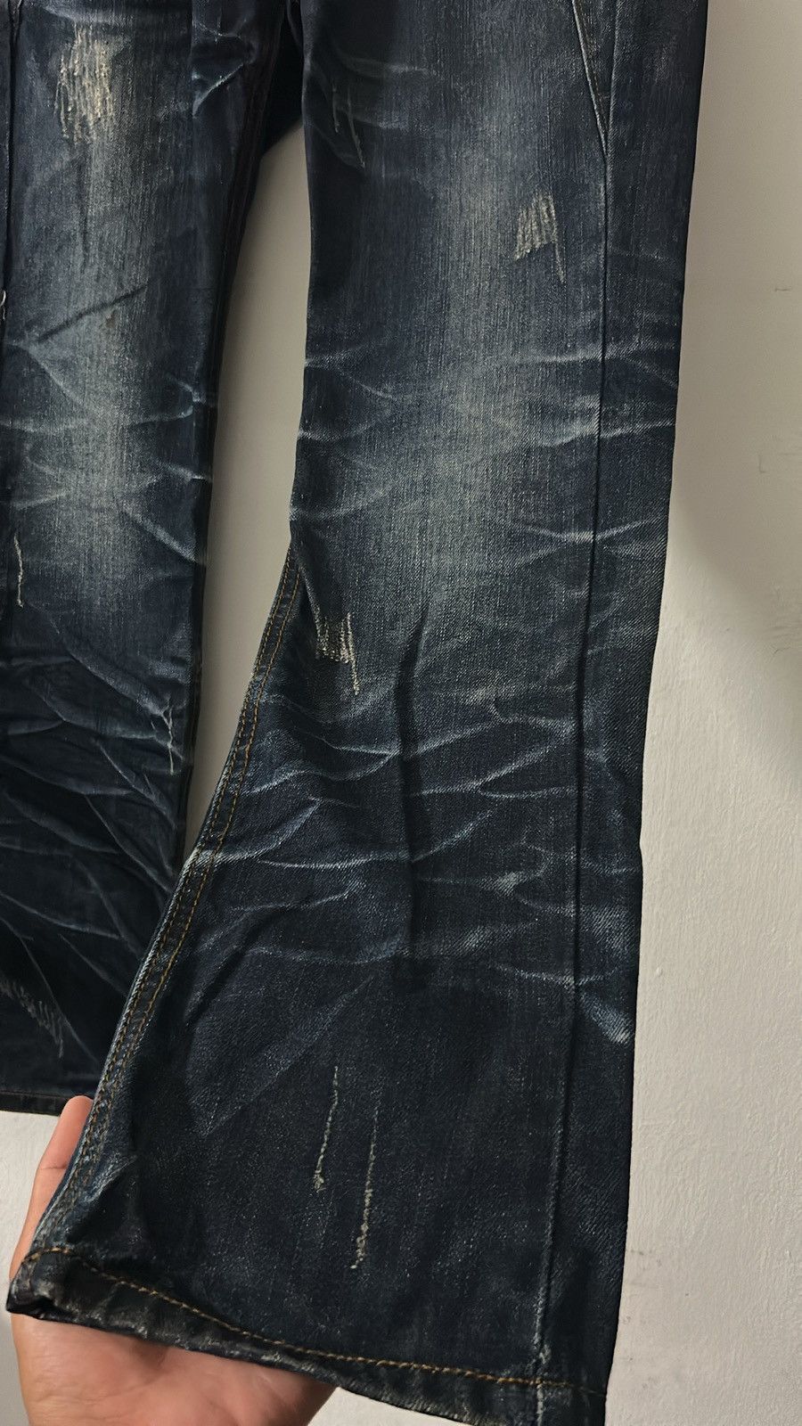 If Six Was Nine × Japanese Brand × Le Grande Bleu (L.G.B.) Japanese Brand Black Rebel Jeans Distress Denim Size US 31 - 3 Thumbnail