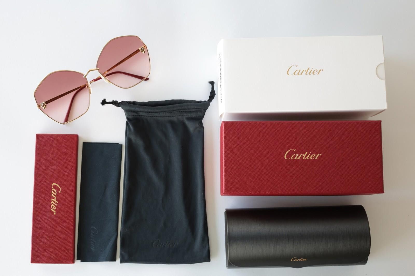 Cartier New Cartier eyewear optical sunglasses CT0356S 003 gold red Size ONE SIZE - 7 Thumbnail