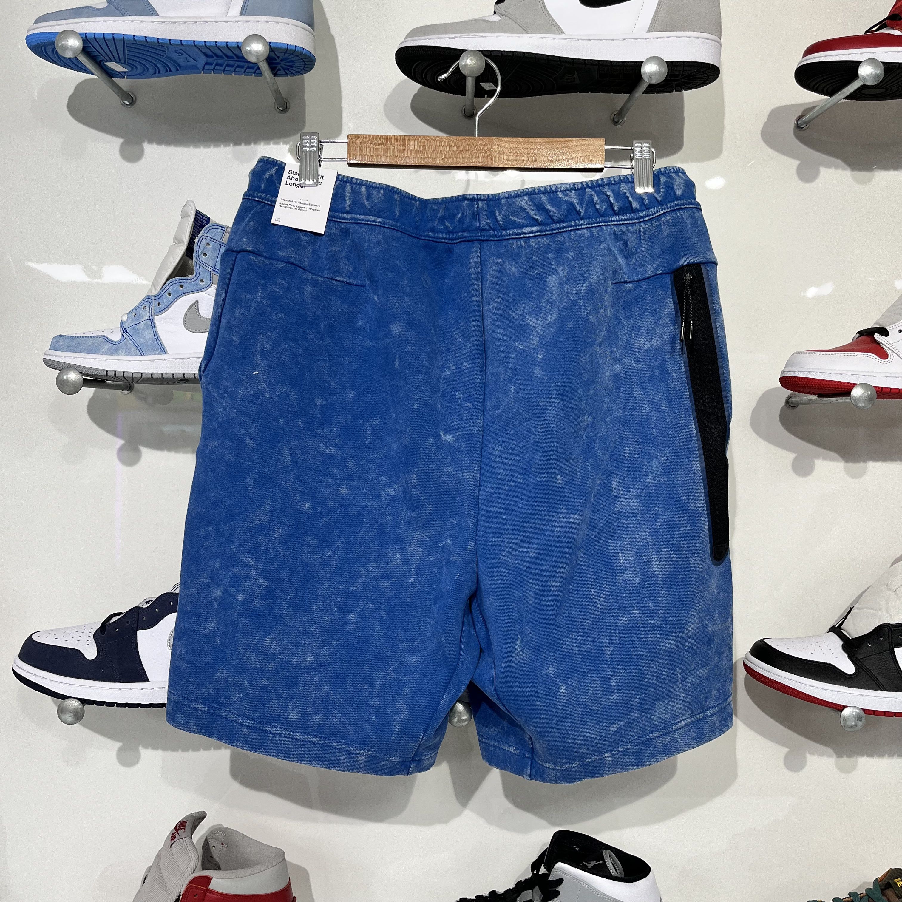 Nike Nike Tech Fleece Wash Shorts Dark Marina Blue/Black Size US 32 / EU 48 - 2 Thumbnail