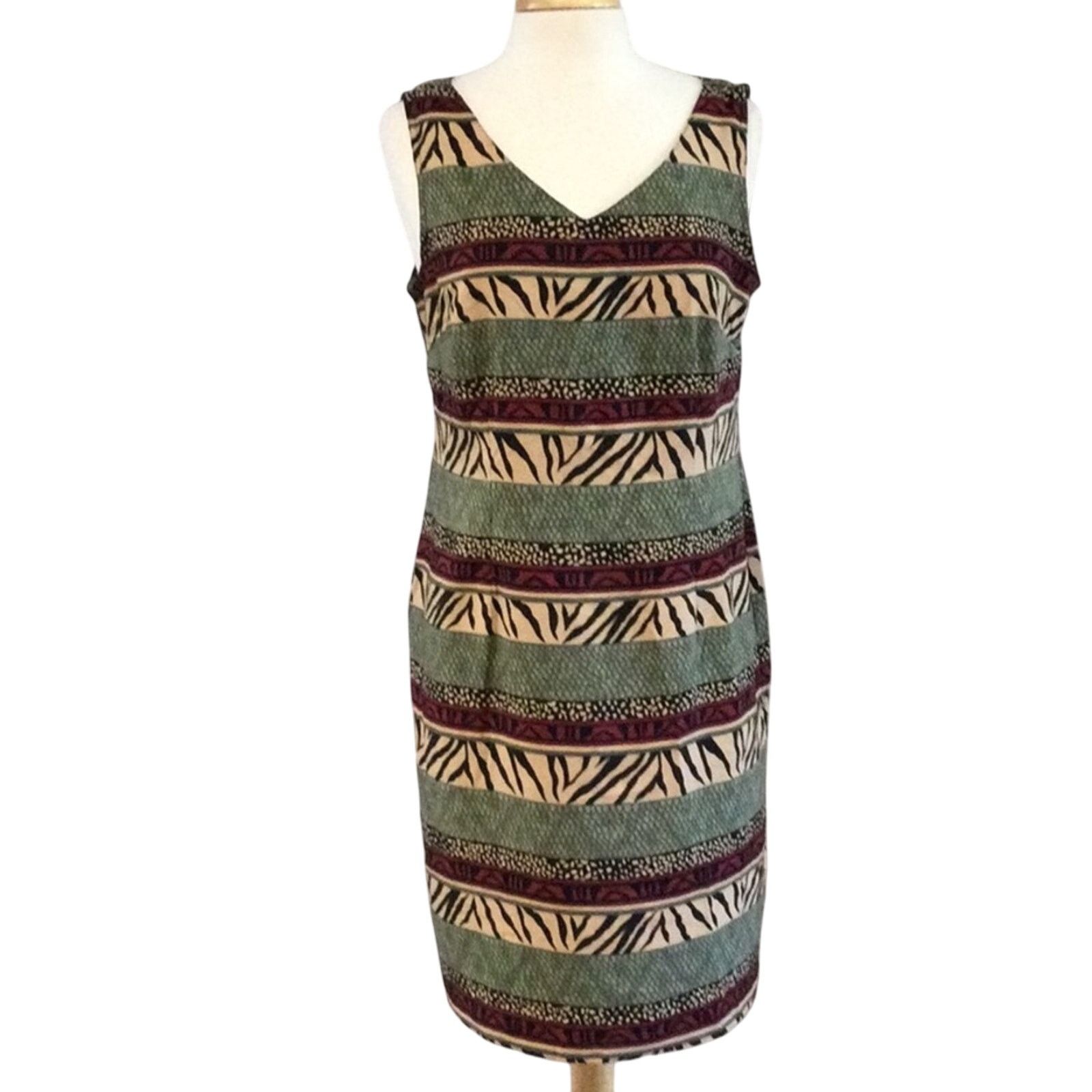 Other Kathie Lee Collection Multicolor S/L A-line Dress Size 12 Size XL / US 12-14 / IT 48-50 - 1 Thumbnail