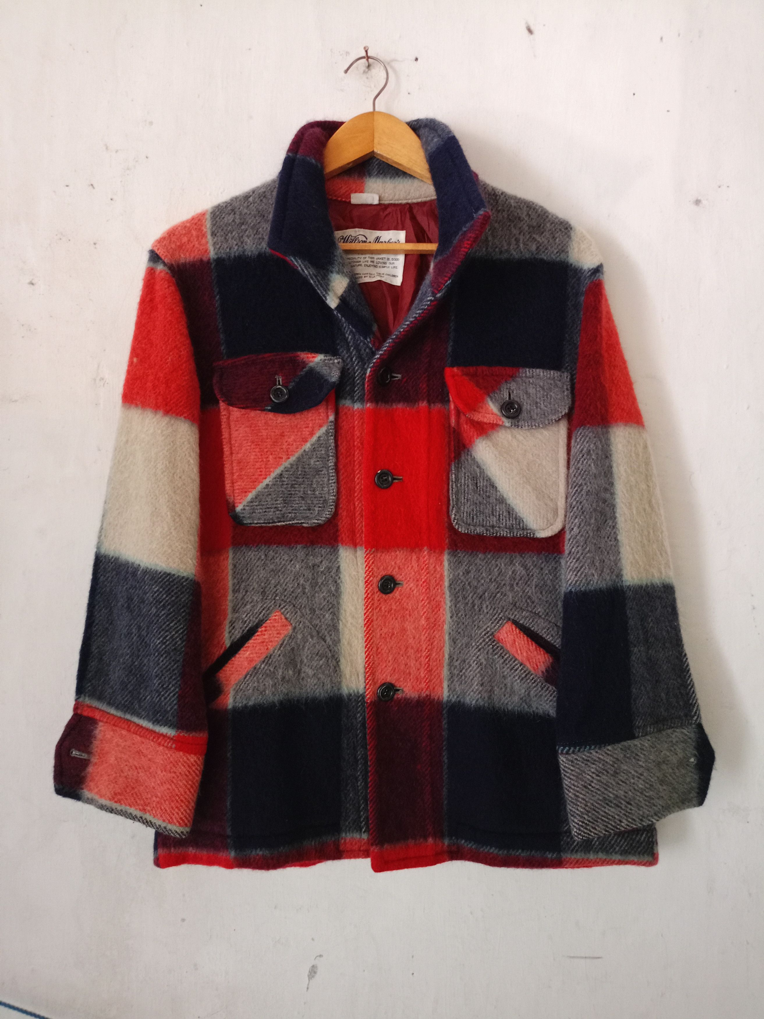 Flannel × Japanese Brand × Vintage Vintage Willson Markers Flannel Jacket Size US L / EU 52-54 / 3 - 1 Thumbnail
