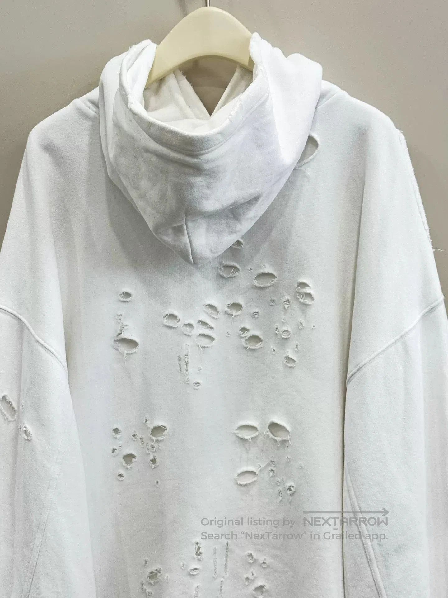 Balenciaga Distressed Graphic Hoodie Size XS.