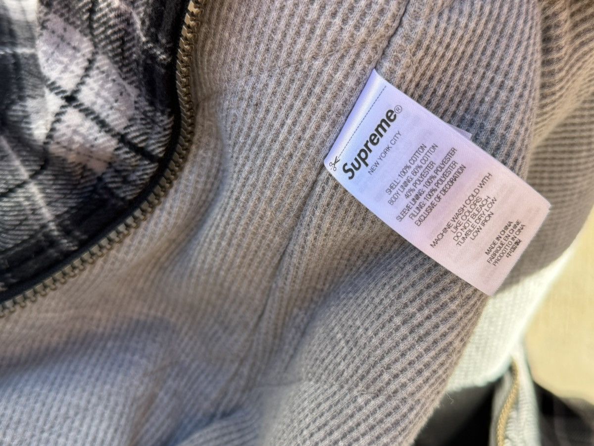 Supreme Supreme Thermal Lined Zip Up Flannel Shirt Size US L / EU 52-54 / 3 - 8 Thumbnail