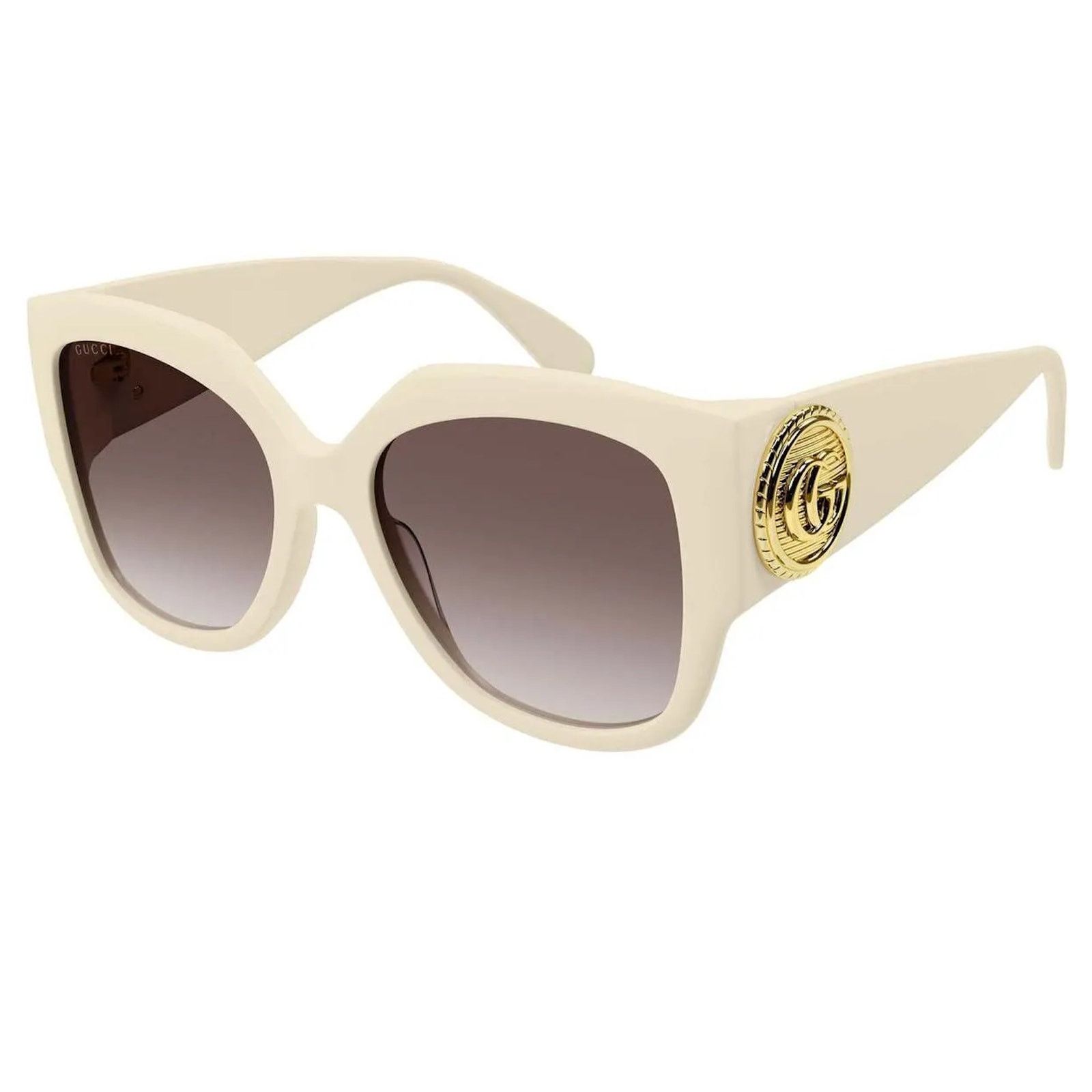 NEW Gucci Sunglasses GG1407S 004 Ivory Brown Gradient Women