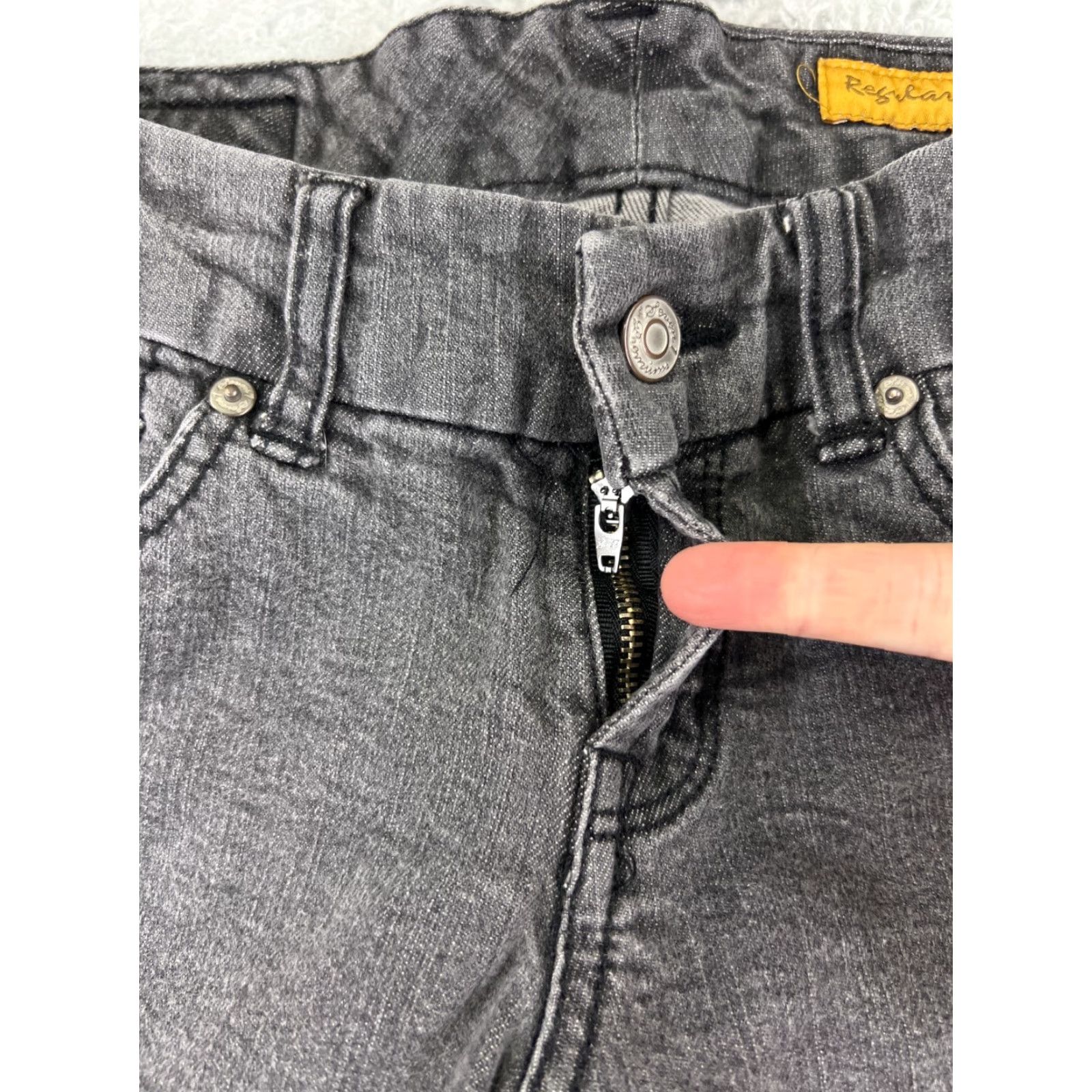 Vintage Seven7 Jeans Women Gray Denim Regular Bootcut Distressed Low Rise 28x28 Jeans Womens Bootcut Distressed Gray 28x28 Size 28" / US 6 / IT 42 - 5 Thumbnail