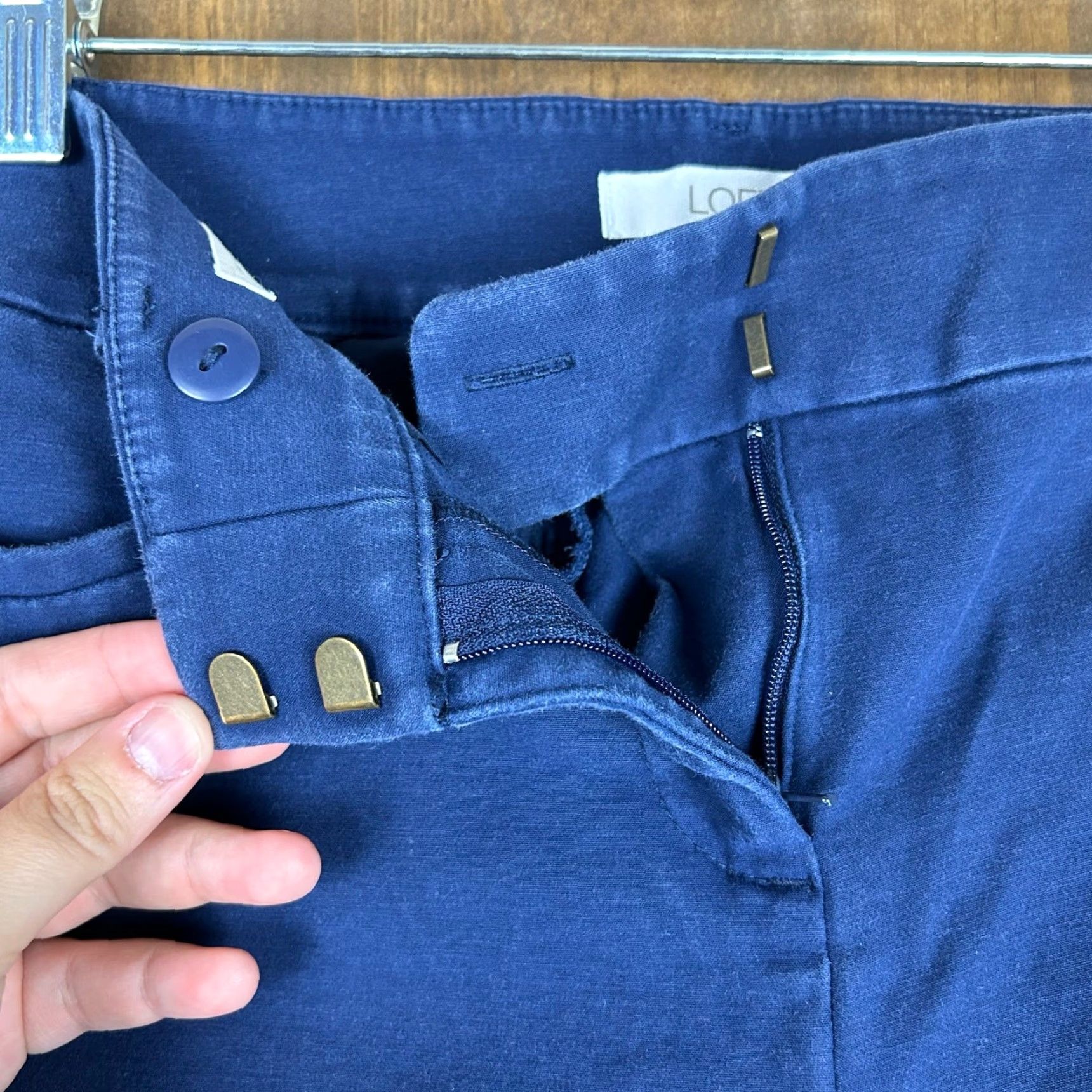 Ann Taylor VINTAGE Ann Taylor LOFT Pants Blue Marisa The Riviera Ankle Stretch 2 Size 29" - 4 Thumbnail