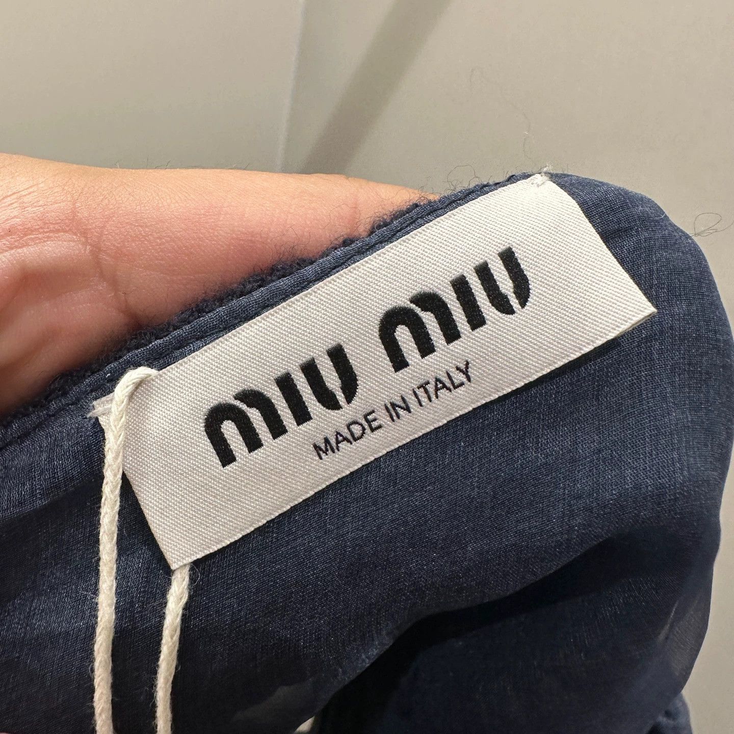 Miu Miu MIU MIU apr582 dual pocket logo wool skirt 36 Size 25" / US 0 / IT 36 - 3 Thumbnail
