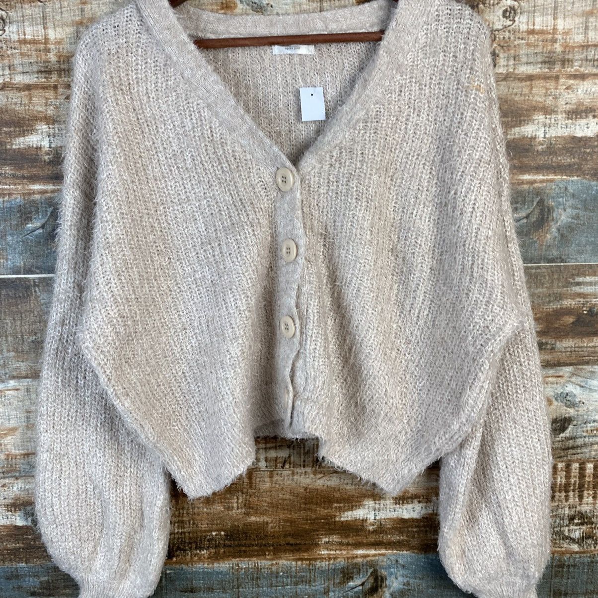 Vintage DL Apres Jour fur shaggy mohair Cardigan Knitwear #C1080 Size M / US 6-8 / IT 42-44 - 6 Thumbnail