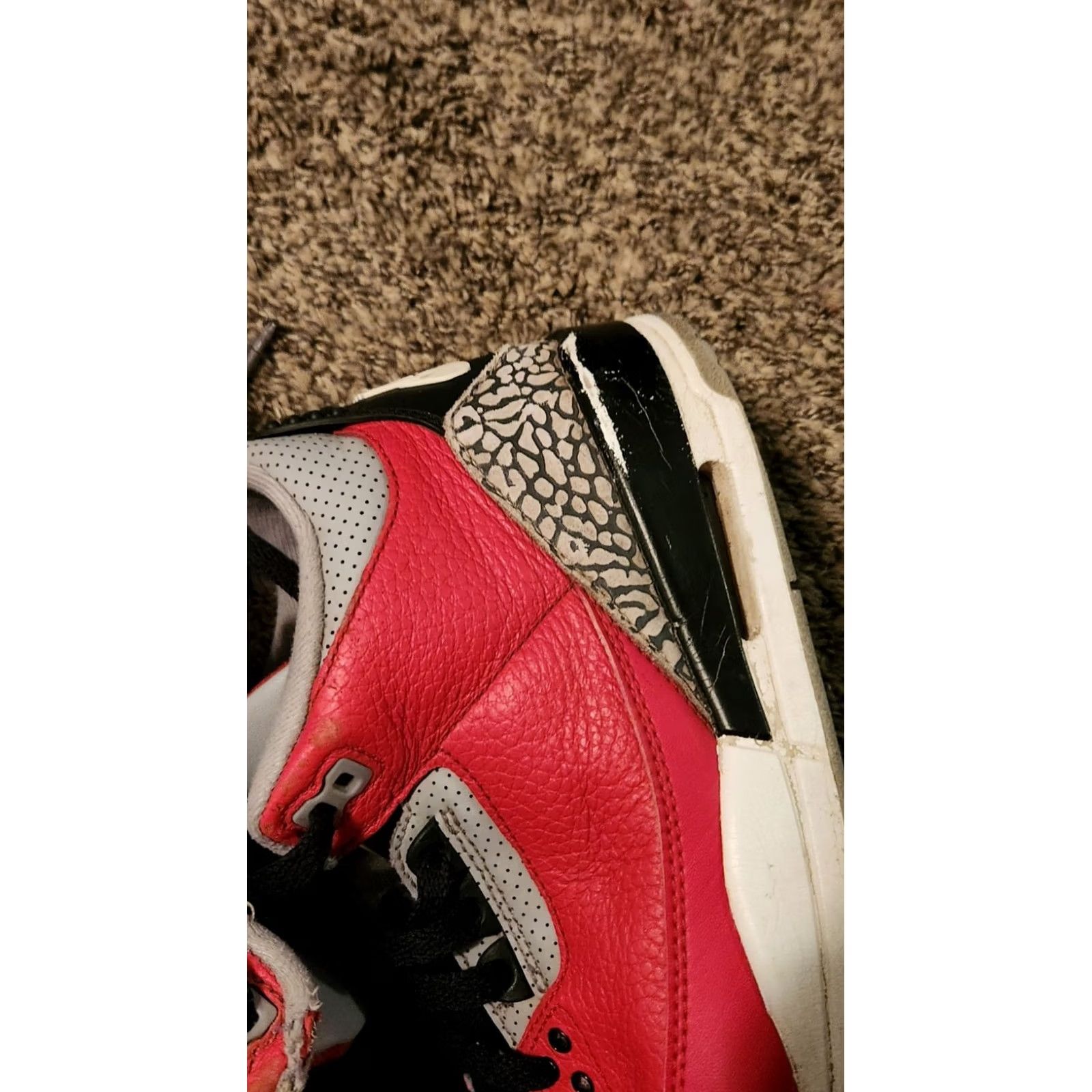 Jordan Brand Nike Air Jordan 3 Retro SE Unite Sneaker Mens 8.5 Red Leather Rubber 2020 CK5692-600 Size US 9 / EU 42 - 4 Thumbnail