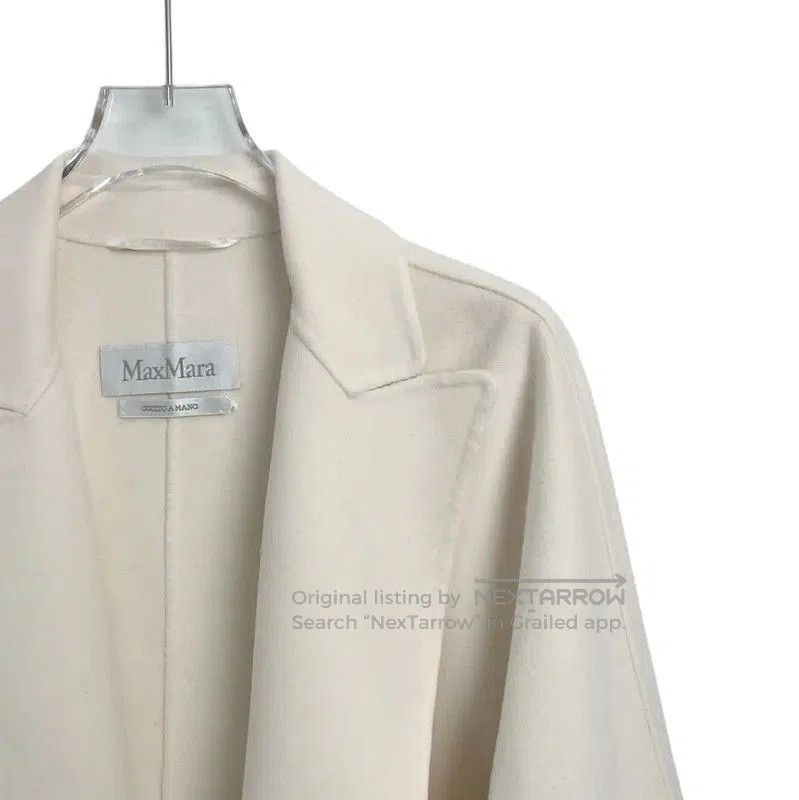 Max Mara MaxMara White Wool Women's Coat . Size M / US 6-8 / IT 42-44 - 3 Thumbnail
