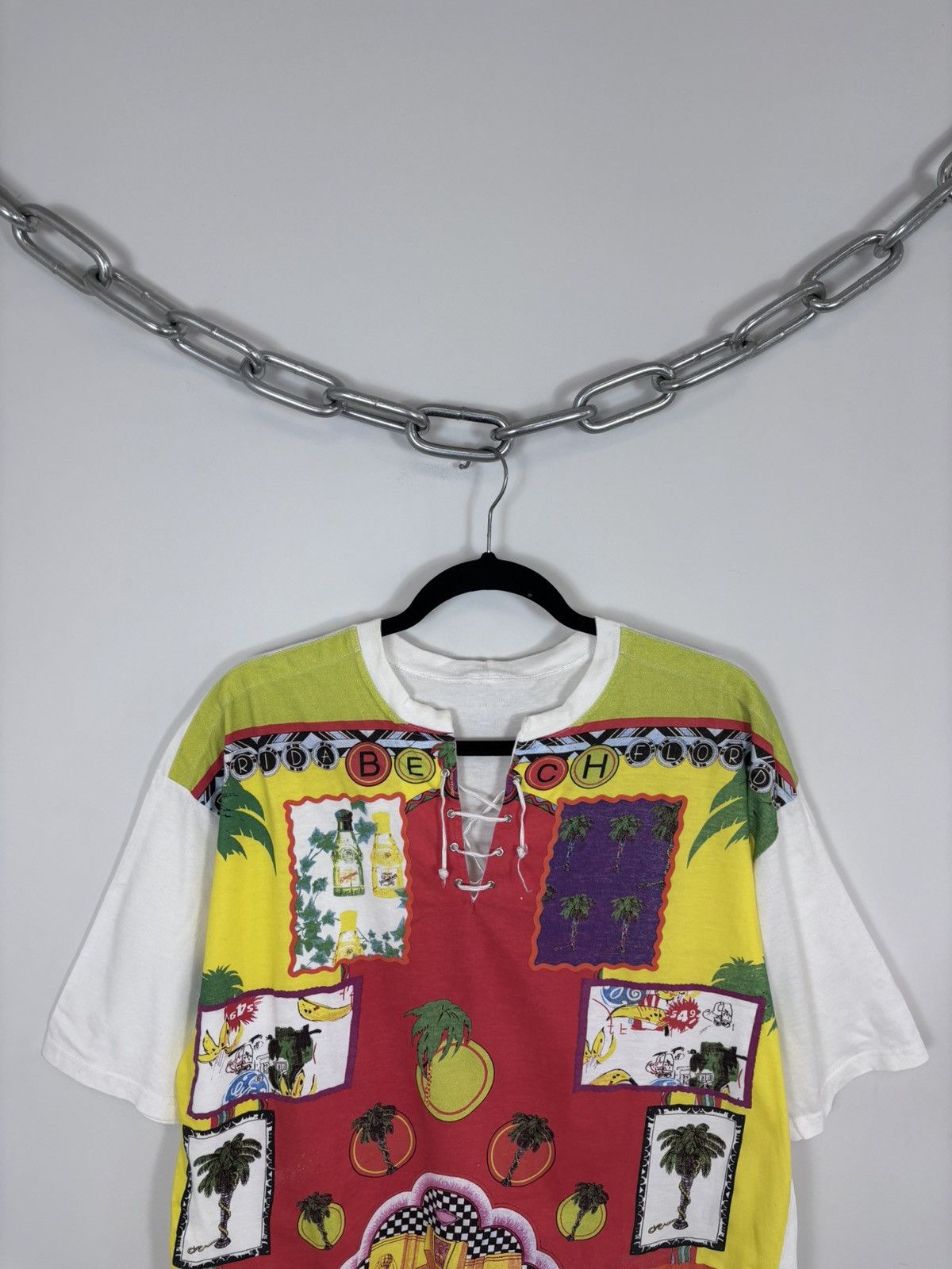 Versace Jeans Couture Vintage 1990s Versace Jeans Couture Florida Beach T-Shirt Size US L / EU 52-54 / 3 - 2 Thumbnail