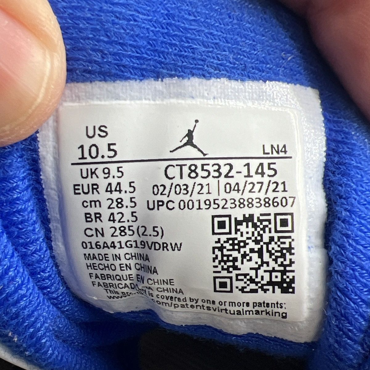 Jordan Brand Air Jordan 3 Racer blue Size US 10.5 / EU 43-44 - 9 Thumbnail