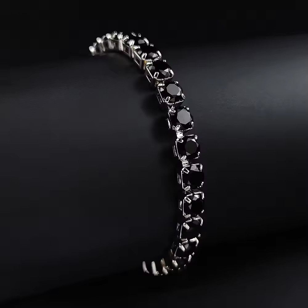 Vintage Light Black Zirconia Stone Bracelet Size ONE SIZE - 2 Thumbnail