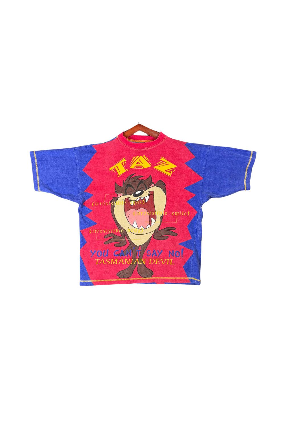 1996 Warner Bros Looney Tunes Taz AOP All Over Print Tee