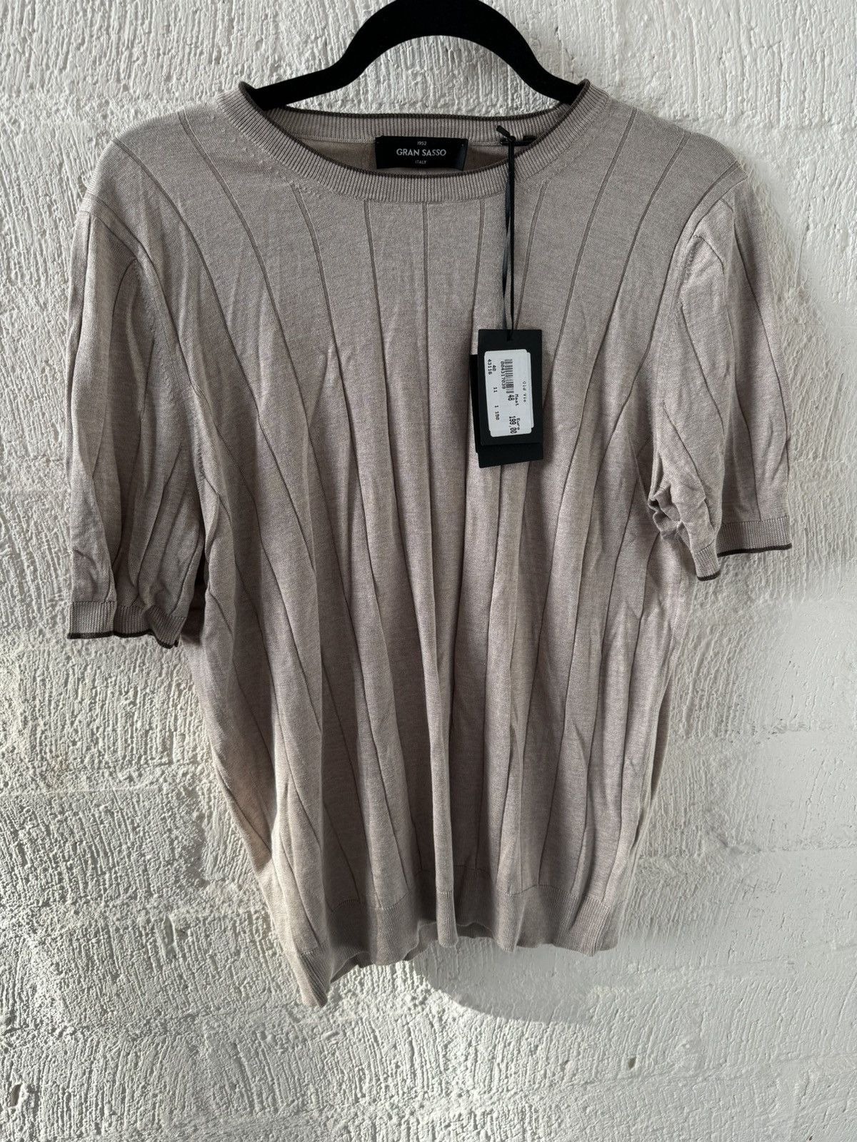 image of Gran Sasso Silk Sweater in Beige, Men's (Size Medium)