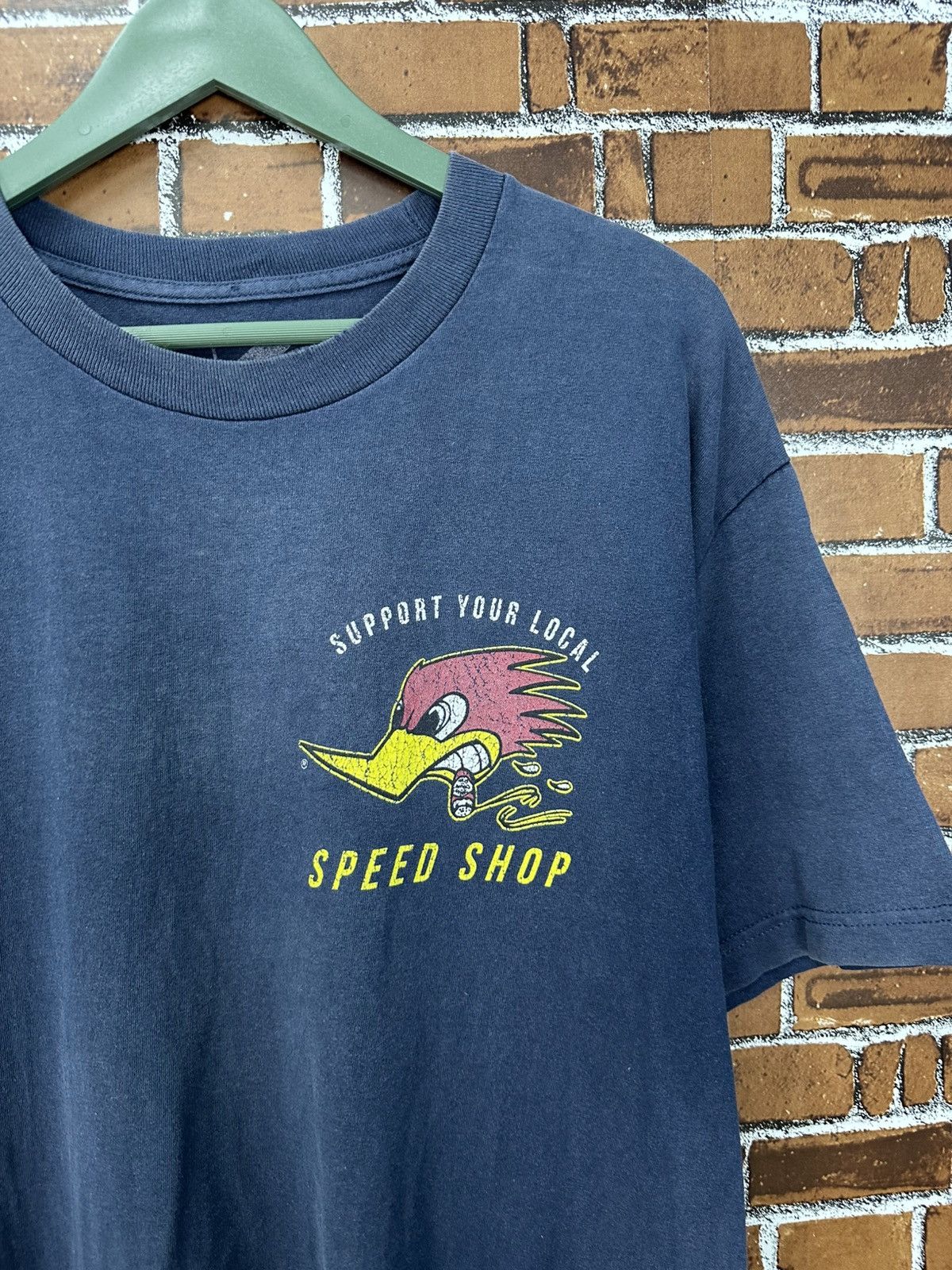 Vintage Vintage Sun Faded Speed Shop Racing Tshirt A1004 Size US L / EU 52-54 / 3 - 4 Thumbnail
