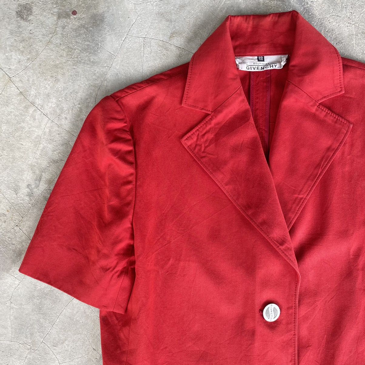 Givenchy Vintage Givenchy Boutiques Red Short Sleeve Women Blazer Size US S / EU 44-46 / 1 - 3 Thumbnail