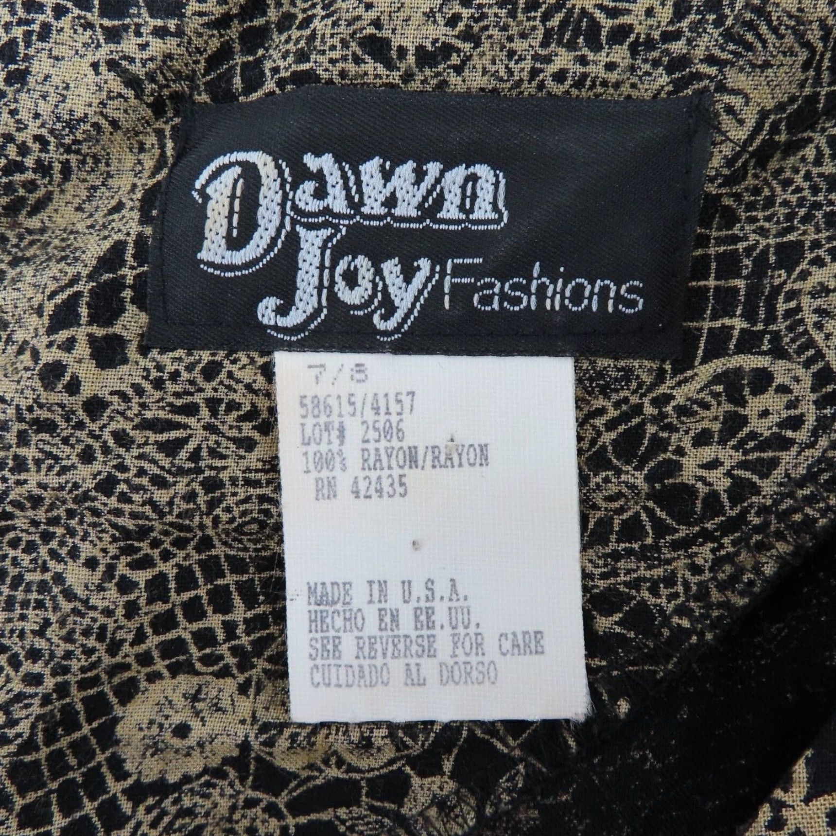 VINTAGE Dawn Joy Womens Dress 7/8 Floral Boho Long Sleeve Zip